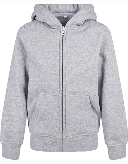 Build Your Brand Kids´ Organic Basic Zip Hoody