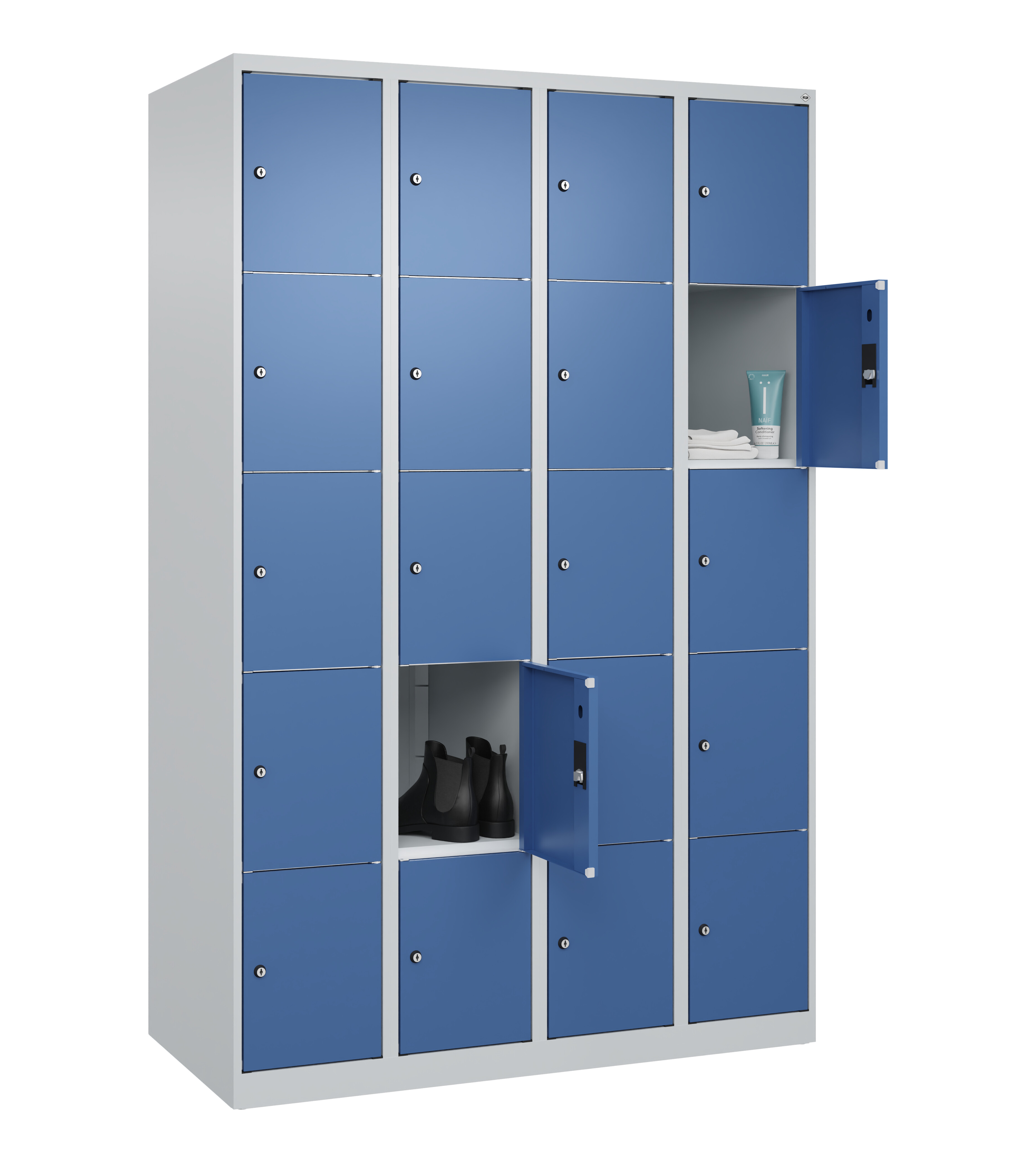 Schließfachschrank Classic Plus, 20 Fächer, 1850x1200x500mm