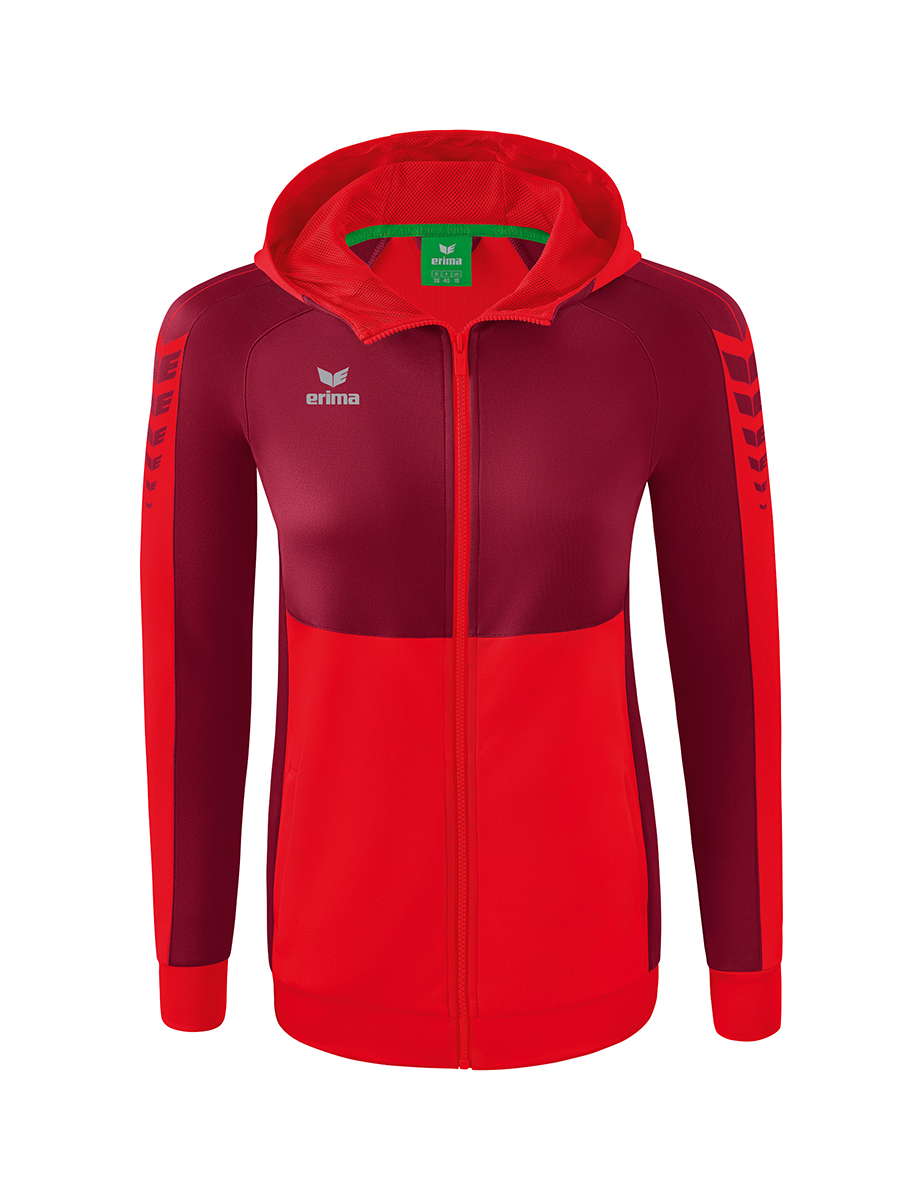 Erima Six Wings Trainingsjacke mit Kapuze Damen Erima Six Wings Trainingsjacke mit Kapuze Damen