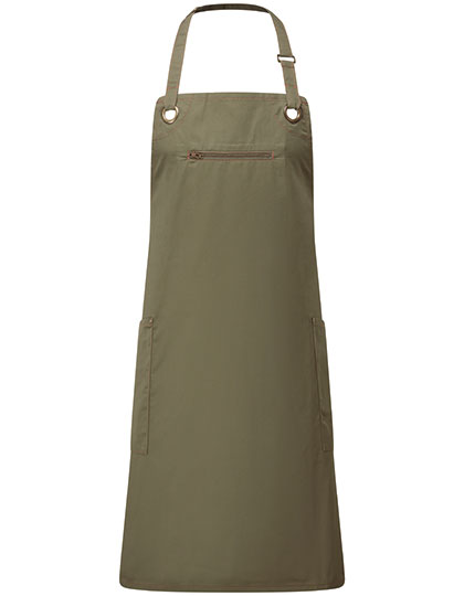 Premier Workwear 'Barley' Contrast Stitch Sustainable Bib Apron Premier Workwear 'Barley' Contrast Stitch Sustainable Bib Apron
