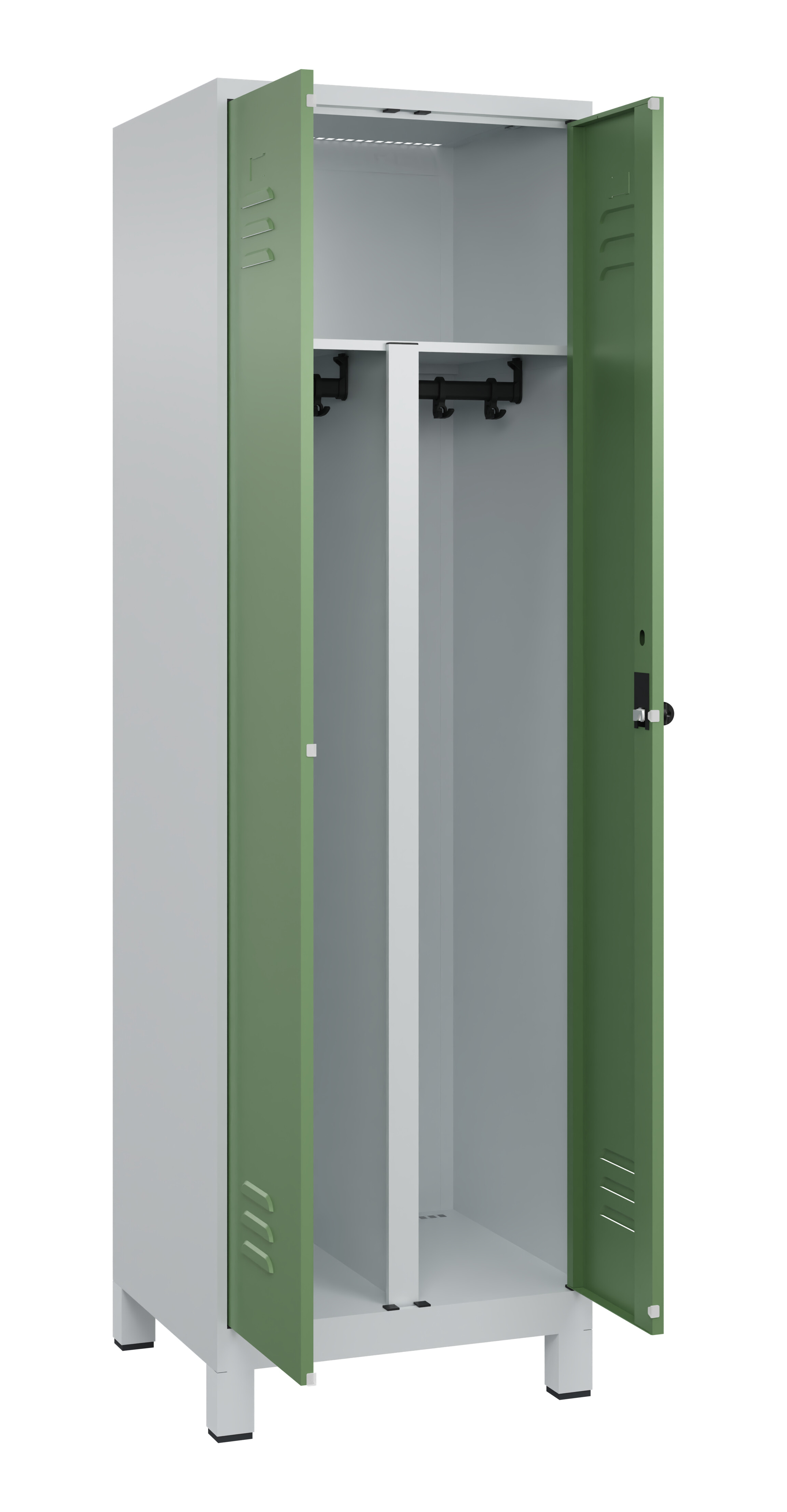 PSA Doppel-Spind Classic Plus, Füße, 2 Abteile, 1950x600x500mm PSA Doppel-Spind Classic Plus, Füße, 2 Abteile, 1950x600x500mm