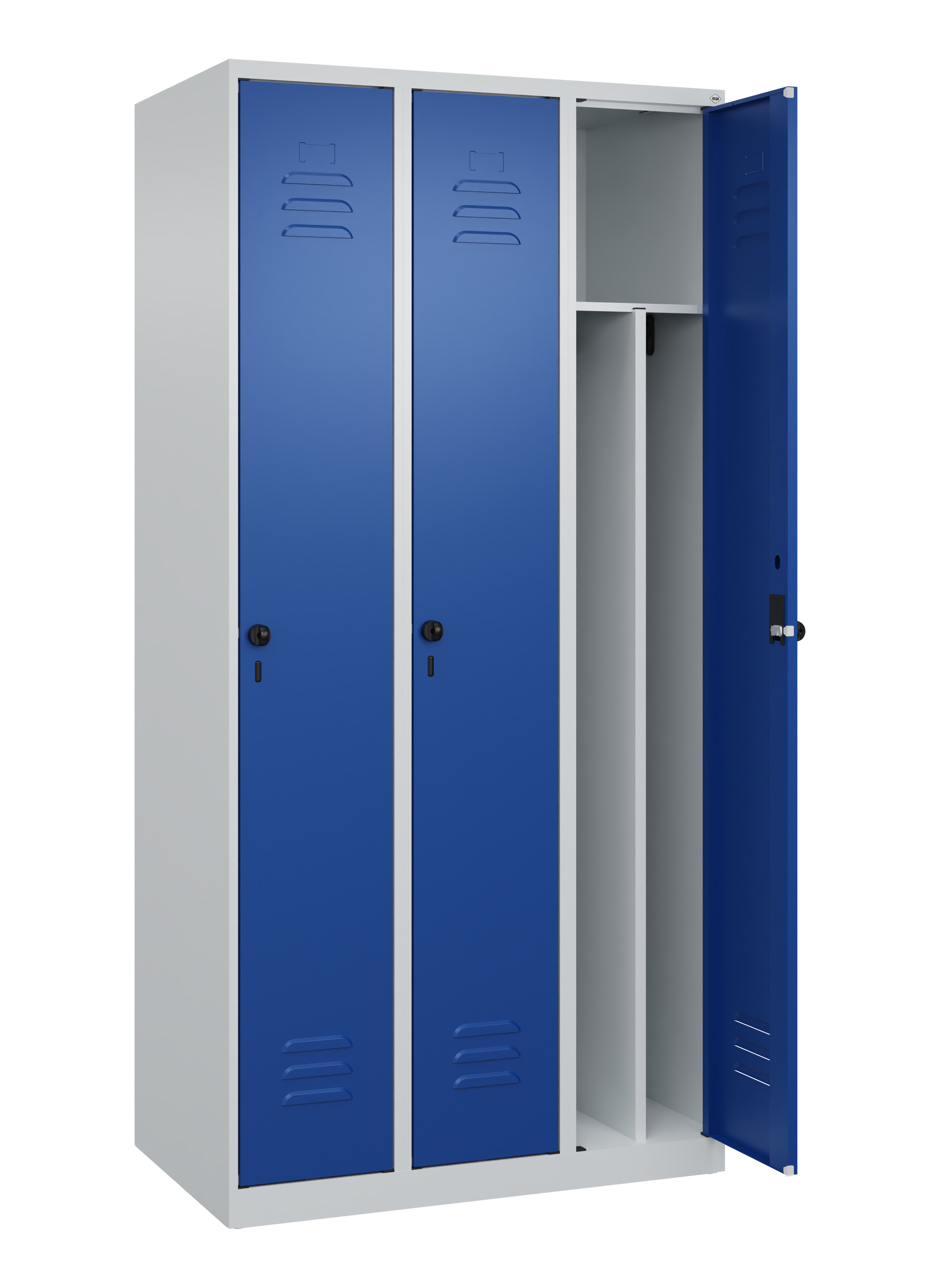 Spind Classic Plus, 3 Abteile, 1850x900x500mm Spind Classic Plus, 3 Abteile, 1850x900x500mm