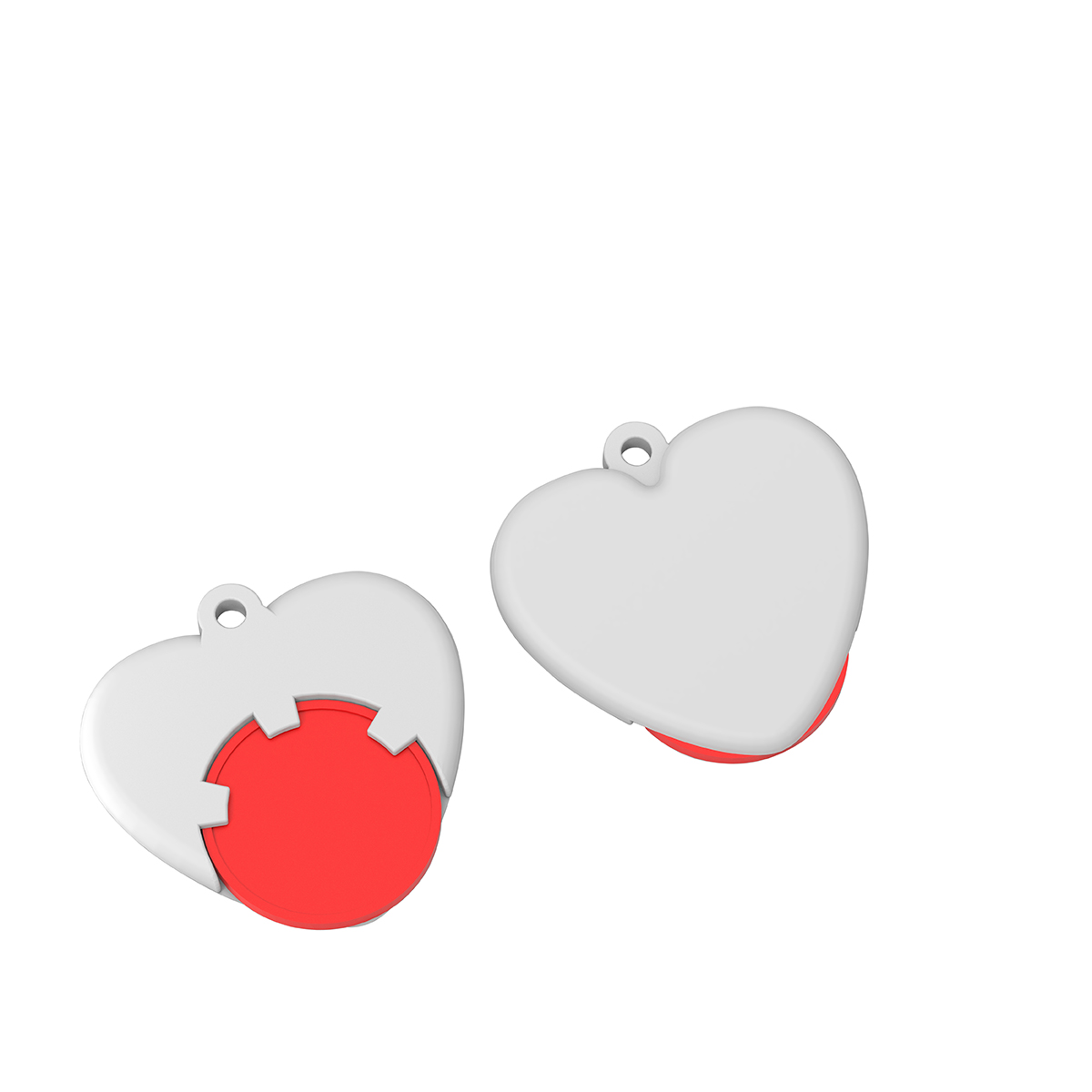 Chiphalter mit 1€-Chip Herz Chiphalter mit 1€-Chip Herz