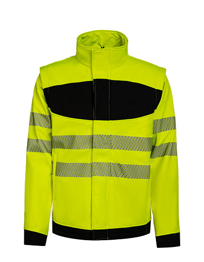 Korntex EOS Hi-Vis Workwear Softshell Jacket With Printing Area Korntex EOS Hi-Vis Workwear Softshell Jacket With Printing Area