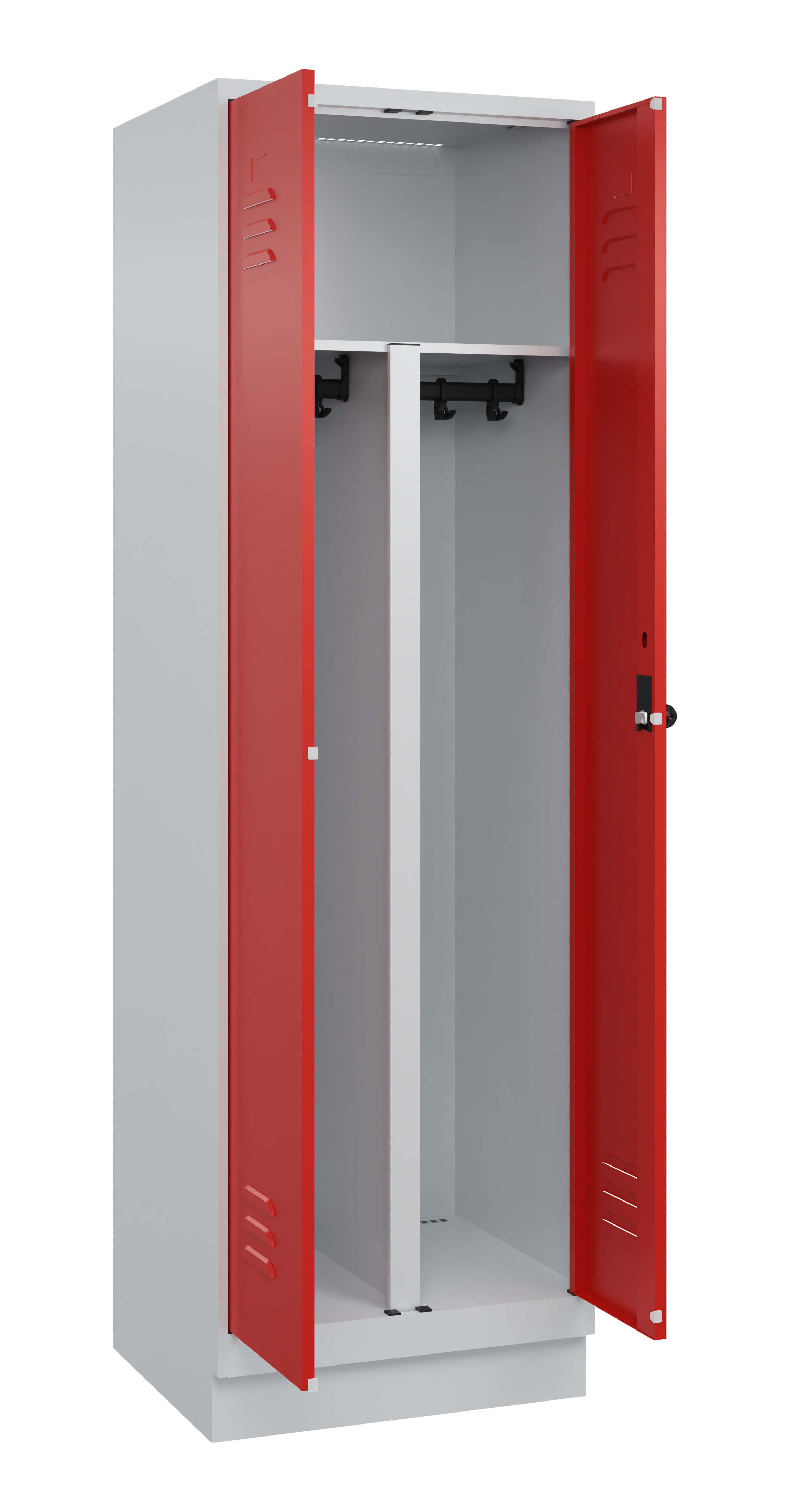 PSA Doppel-Spind Classic Plus, Sockel, 2 Abteile, 1950x600x500mm PSA Doppel-Spind Classic Plus, Sockel, 2 Abteile, 1950x600x500mm