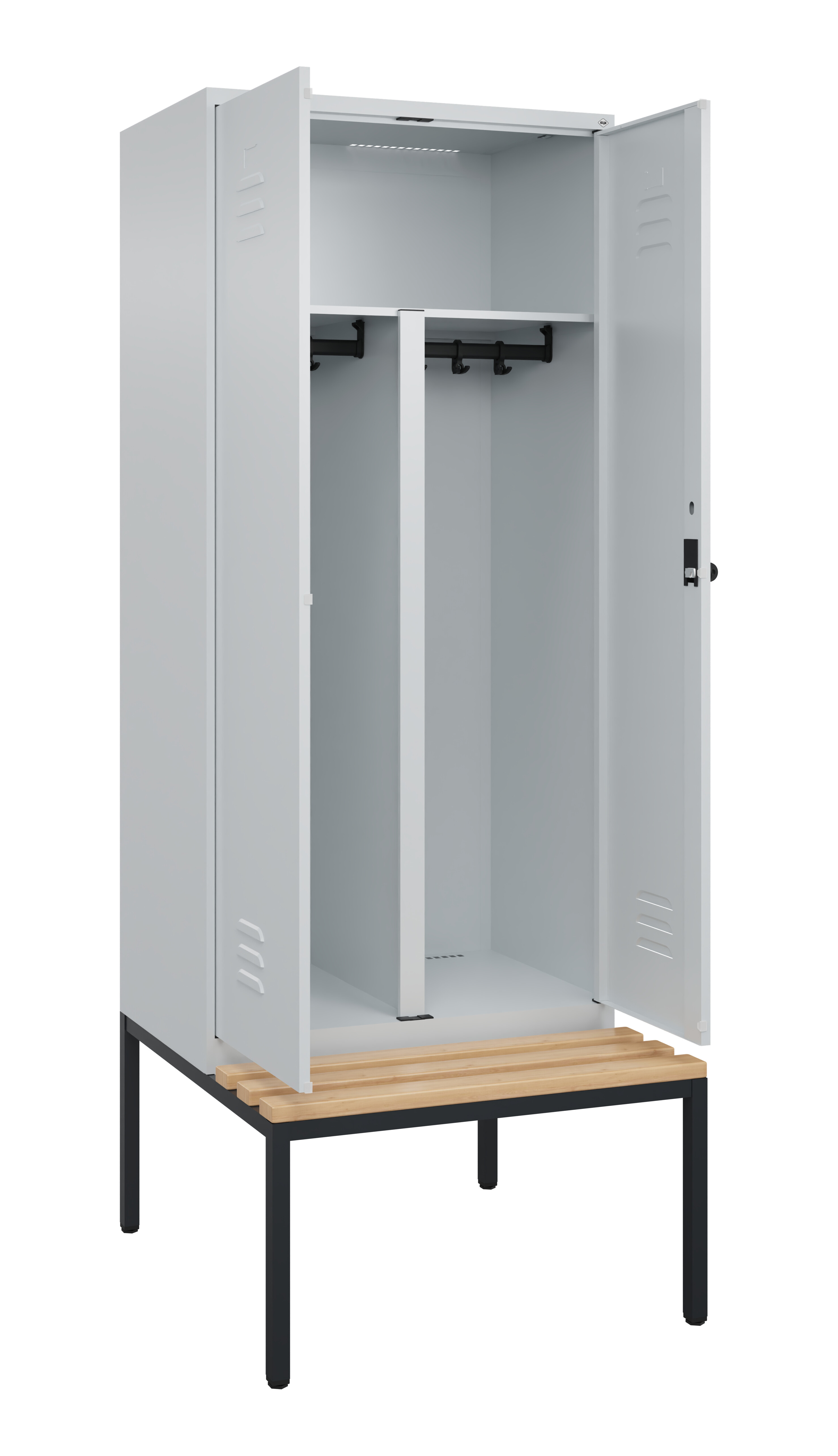 PSA Doppel-Spind Classic Plus, Bank, 2 Abteile, 2120x800x815mm