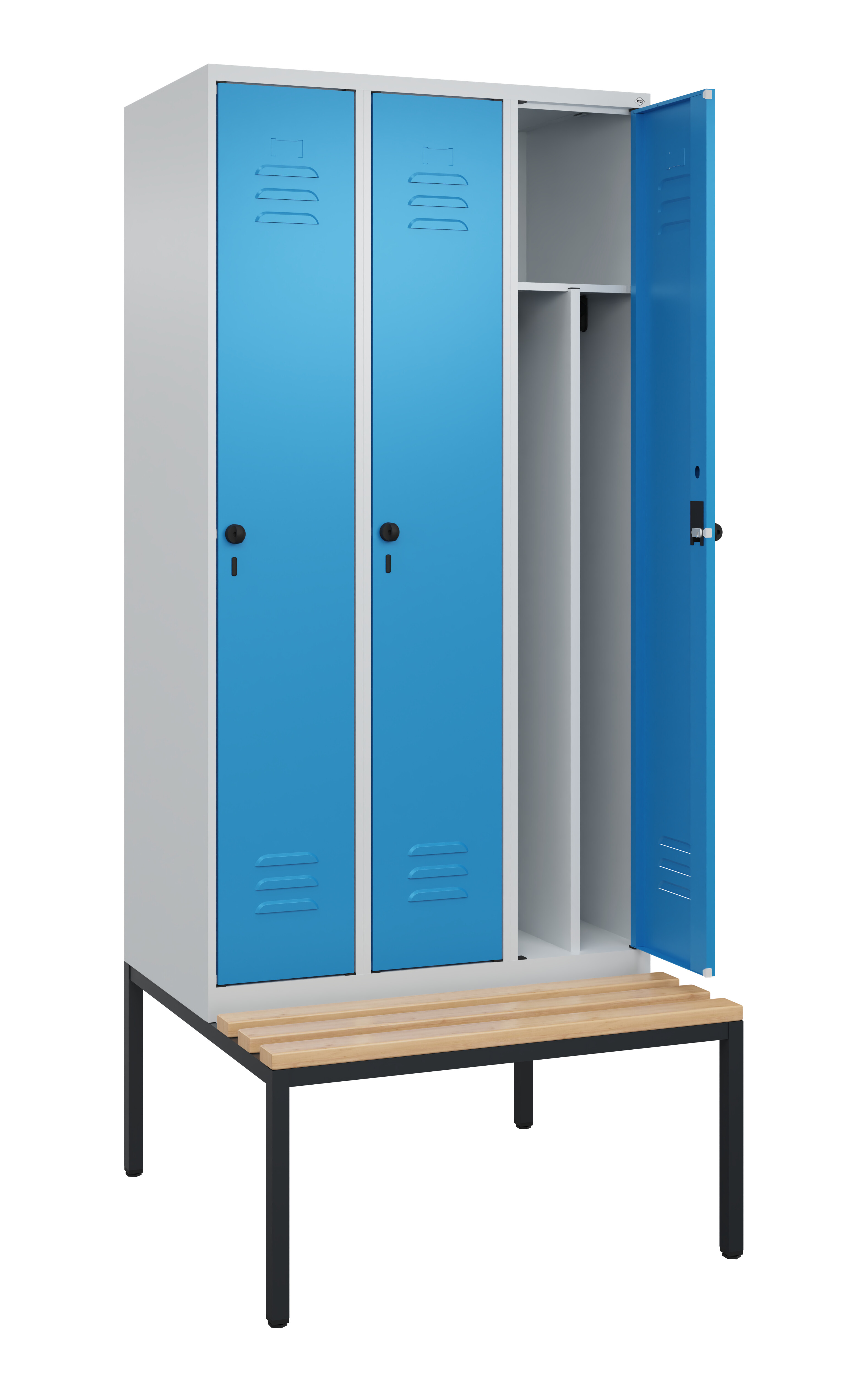 Spind Classic Plus, Bank, 2 Abteile, 2120x800x815mm Spind Classic Plus, Bank, 2 Abteile, 2120x800x815mm