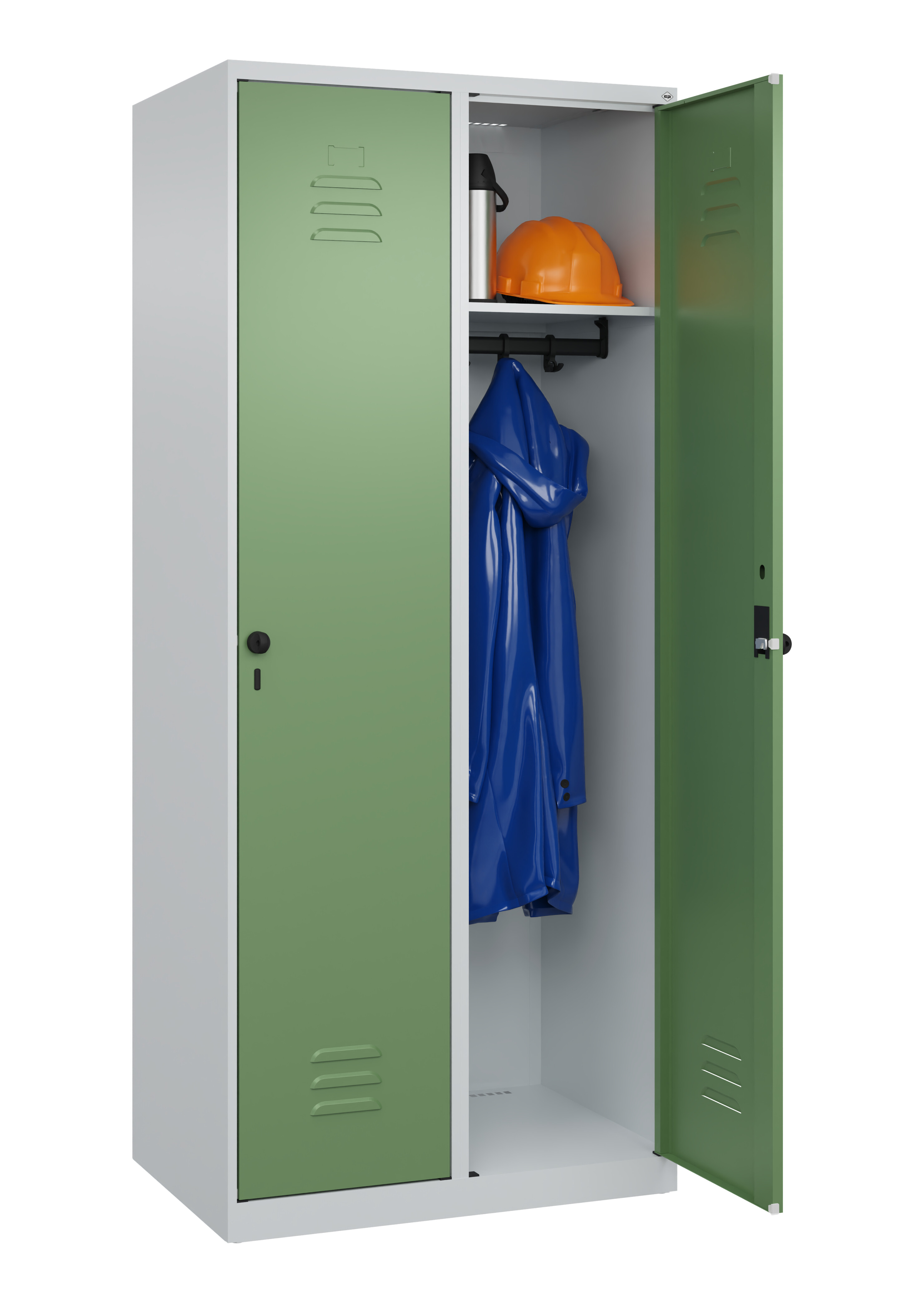 Spind Classic Plus, 2 Abteile, 1850x800x500mm