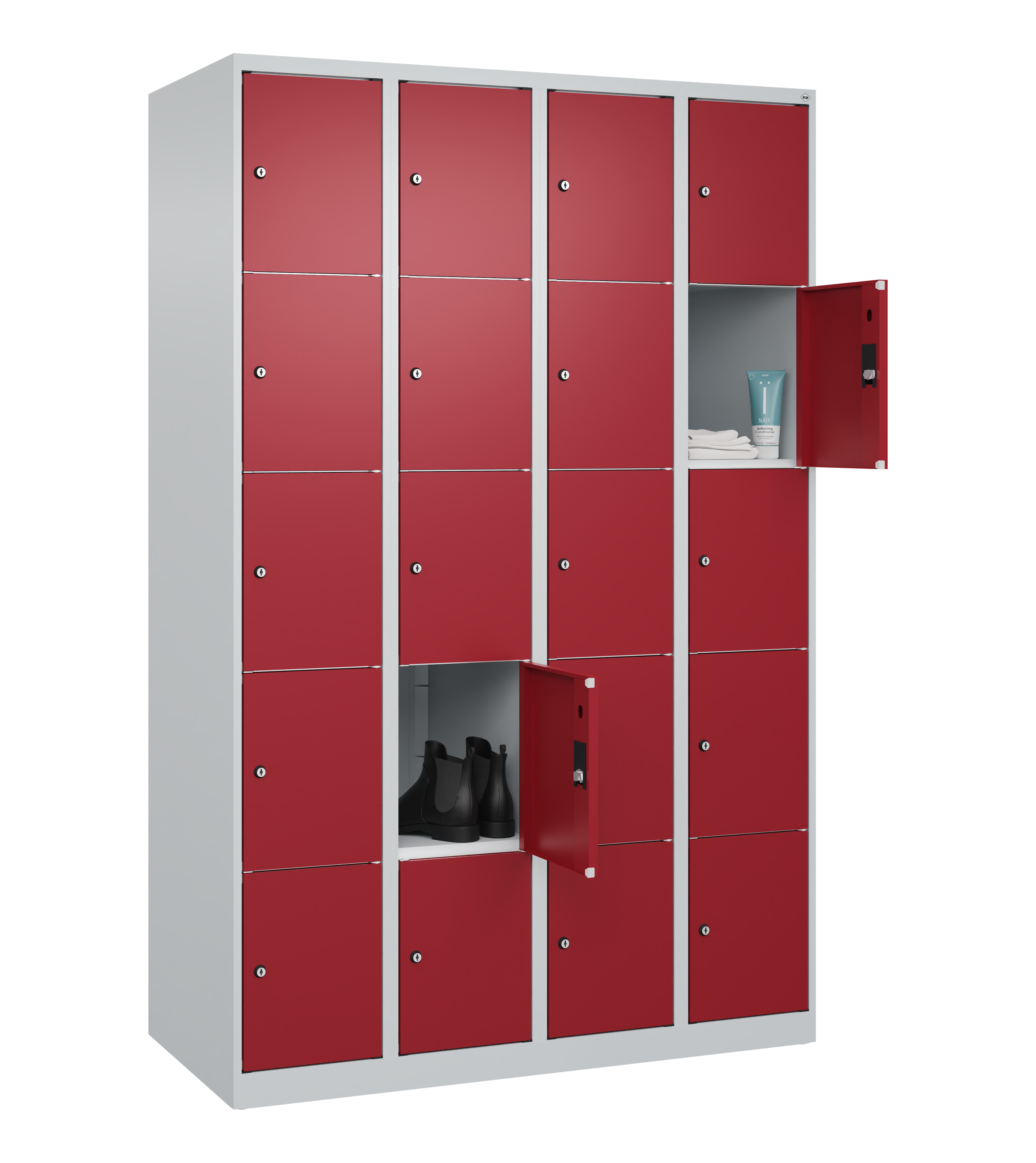 Schließfachschrank Classic Plus, 20 Fächer, 1850x1200x500mm Schließfachschrank Classic Plus, 20 Fächer, 1850x1200x500mm