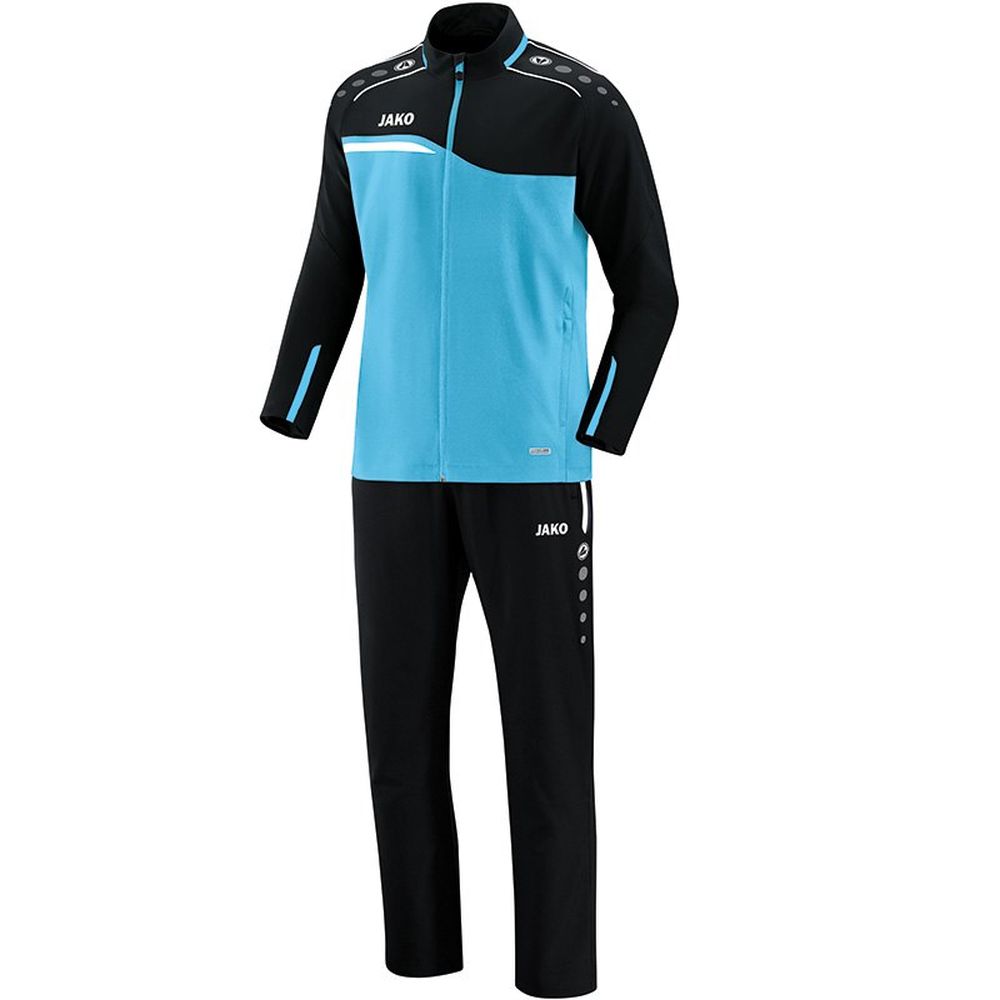 Jako Fußball Präsentationsanzug Competition 2.0 Herren Sportanzug Jacke Hose hellblau/schwarz XL Jako Fußball Präsentationsanzug Competition 2.0 Herren Sportanzug Jacke Hose hellblau/schwarz XL