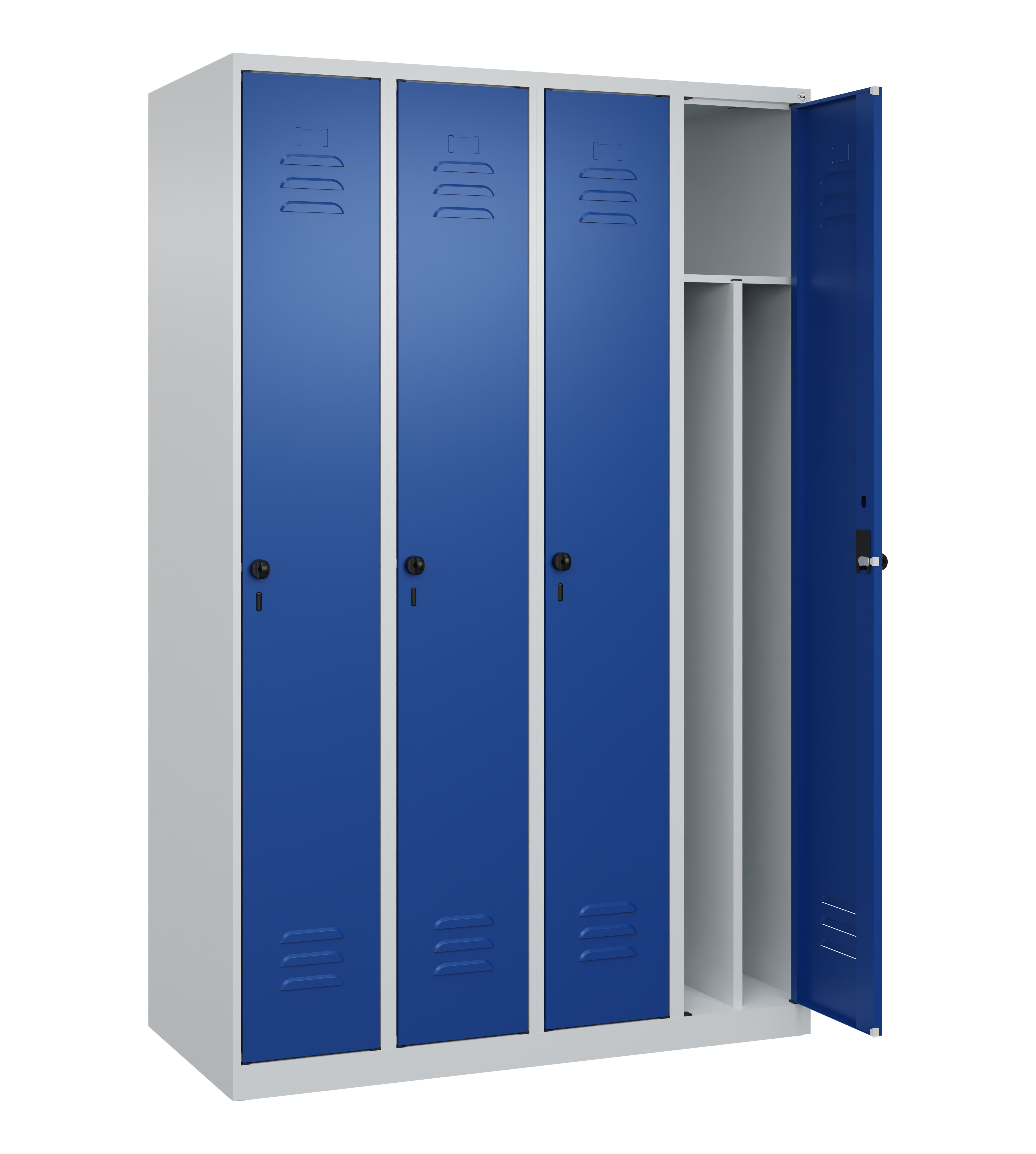 Spind Classic Plus, 4 Abteile, 1850x1200x500mm