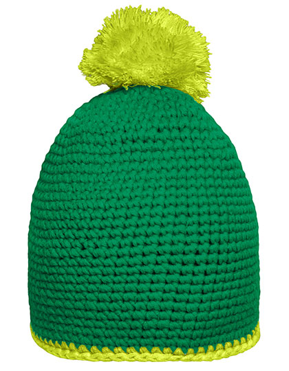 Myrtle beach Pompon Hat With Contrast Stripe Myrtle beach Pompon Hat With Contrast Stripe