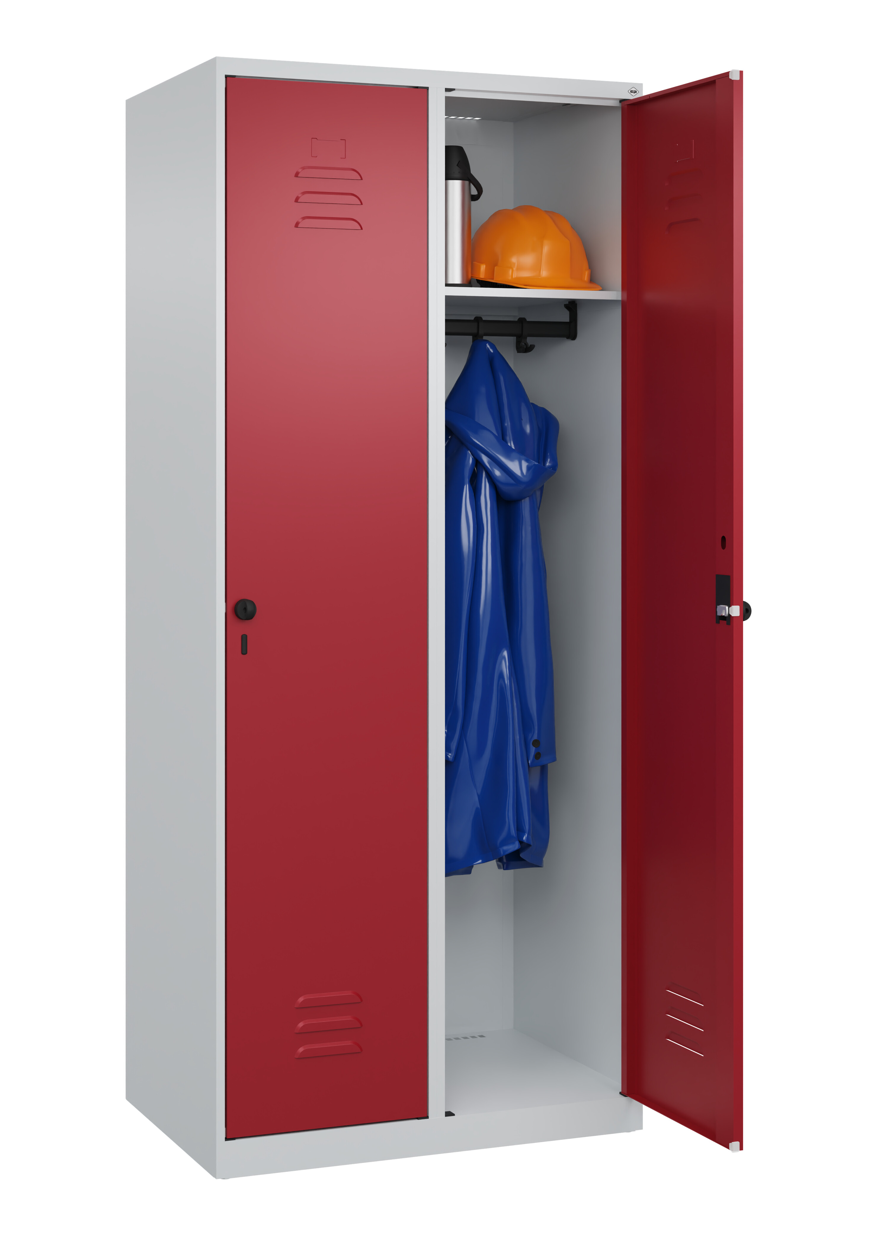 Spind Classic Plus, 2 Abteile, 1850x800x500mm