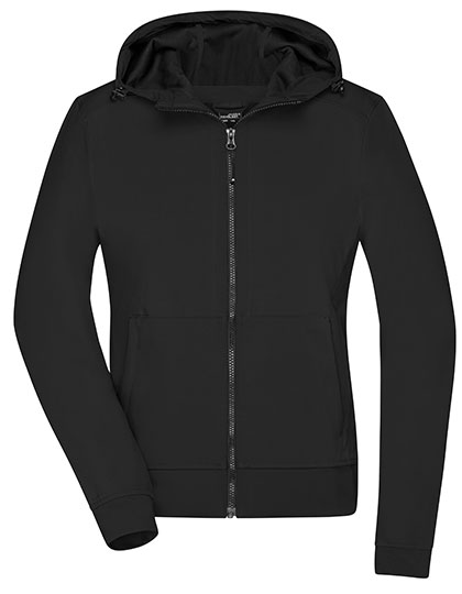 James&Nicholson Ladies´ Hooded Softshell Jacket James&Nicholson Ladies´ Hooded Softshell Jacket