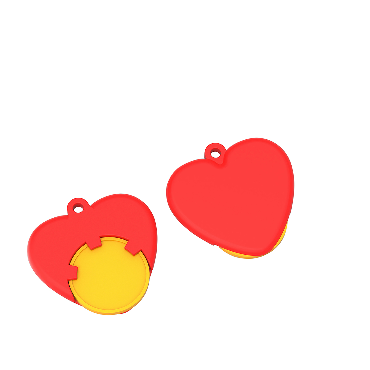 Chiphalter mit 1€-Chip Herz Chiphalter mit 1€-Chip Herz