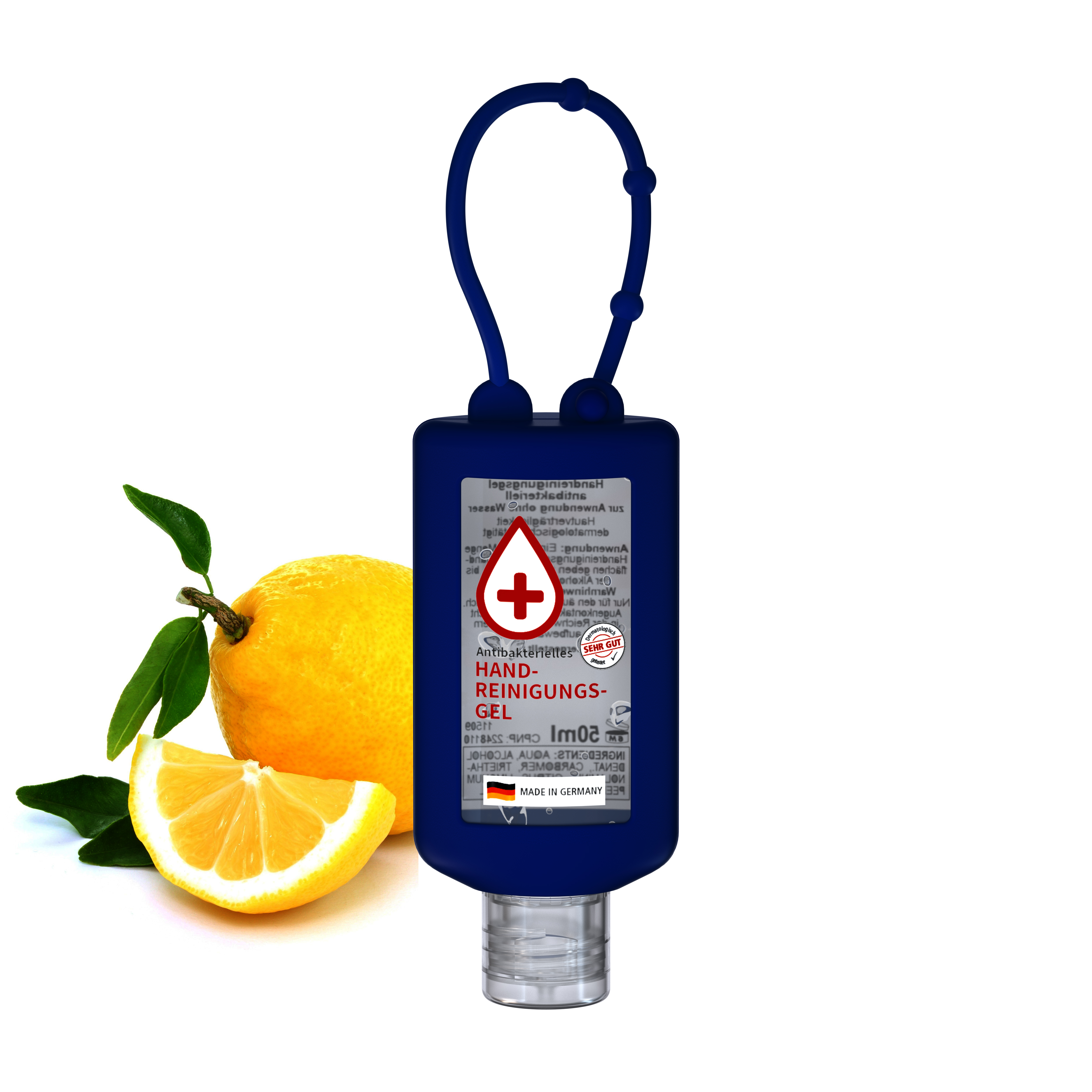 50 ml Bumper blau - Handreinigungsgel antibakteriell - No Label Look