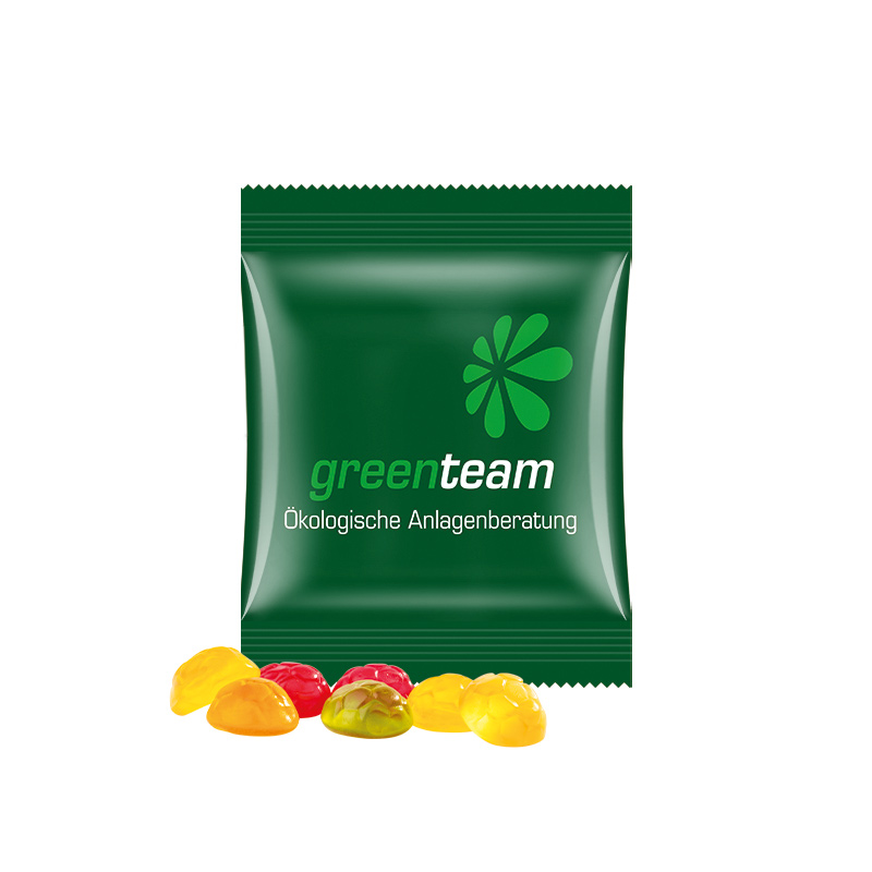 Minitüte 15 g kompostierbare Folie weiß Trolli Fruchtgummi Fußbälle Minitüte 15 g kompostierbare Folie weiß Trolli Fruchtgummi Fußbälle