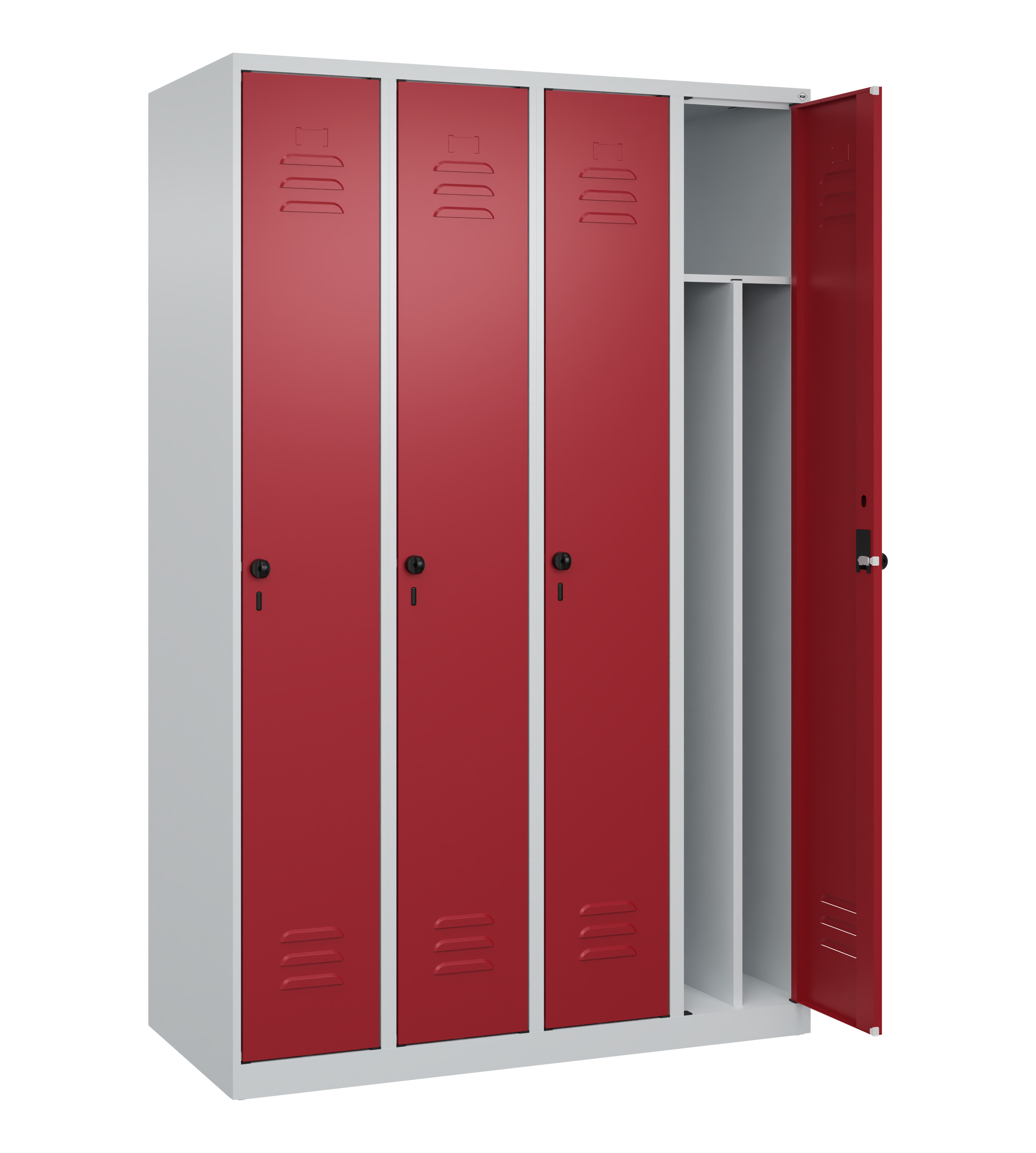 Spind Classic Plus, 4 Abteile, 1850x1200x500mm