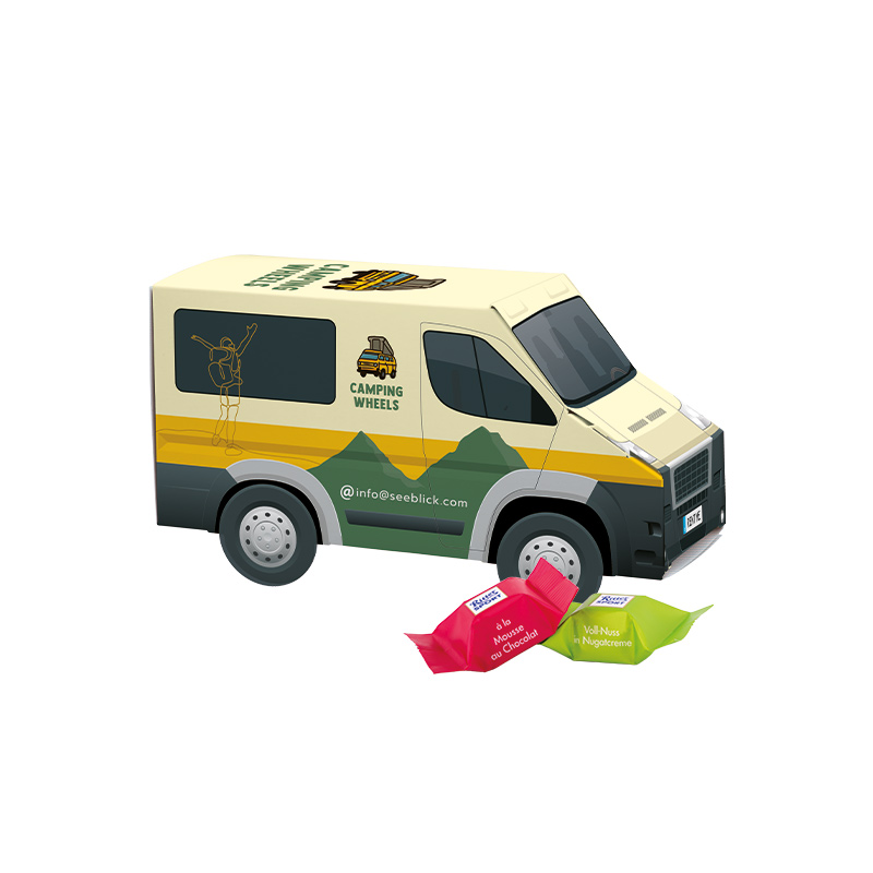 3D-Präsent Transporter Ritter SPORT Schokowürfel