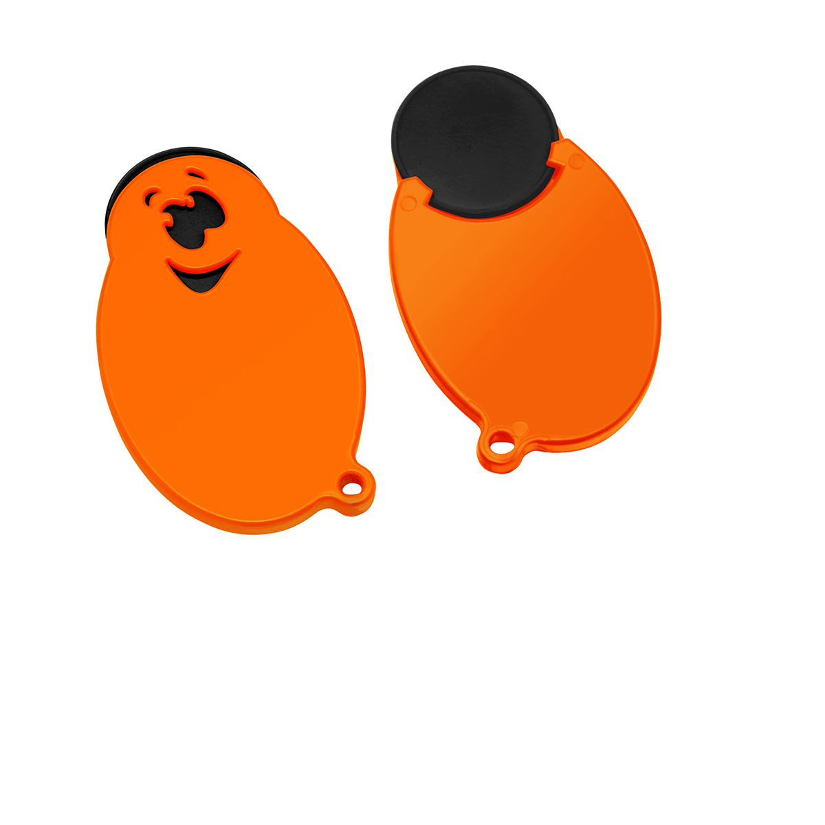 Chiphalter mit 1€-Chip Gesicht Chiphalter mit 1€-Chip Gesicht