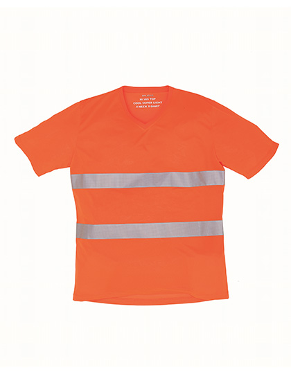 YOKO Hi-Vis Top Cool Super Light V-Neck T-Shirt YOKO Hi-Vis Top Cool Super Light V-Neck T-Shirt