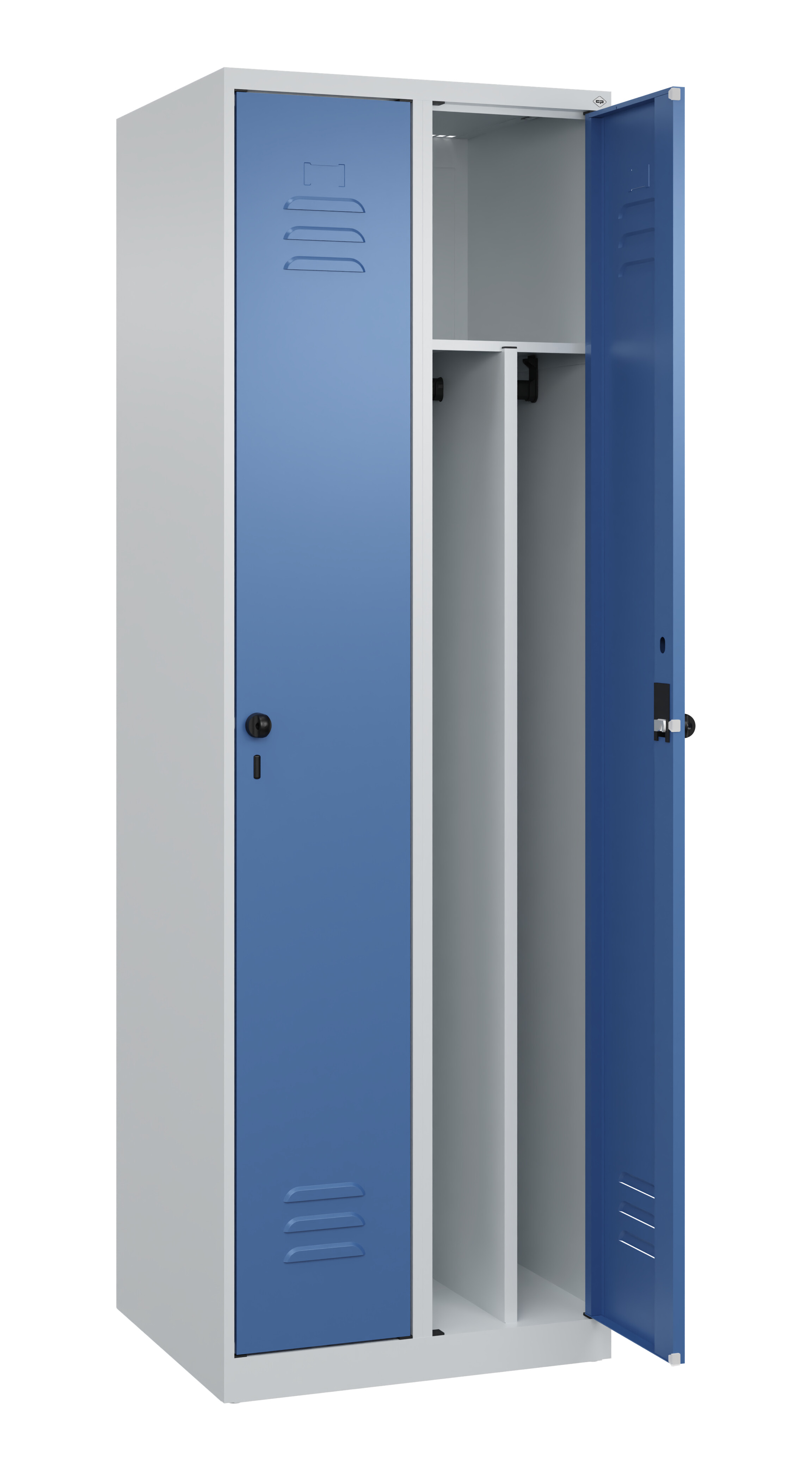 Spind Classic Plus, 2 Abteile, 1850x600x500mm