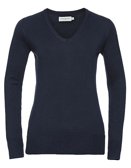 Russell Collection Ladies´ V-Neck Knitted Pullover Russell Collection Ladies´ V-Neck Knitted Pullover