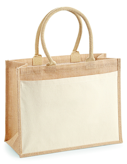 Westford Mill Cotton Pocket Jute Shopper Westford Mill Cotton Pocket Jute Shopper