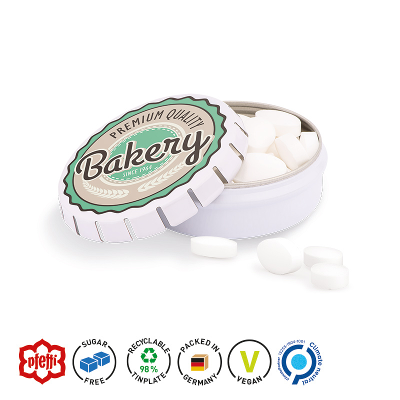 Quick Box weiß Pfeffi zuckerfreien Pfefferminzpastillen Quick Box weiß Pfeffi zuckerfreien Pfefferminzpastillen