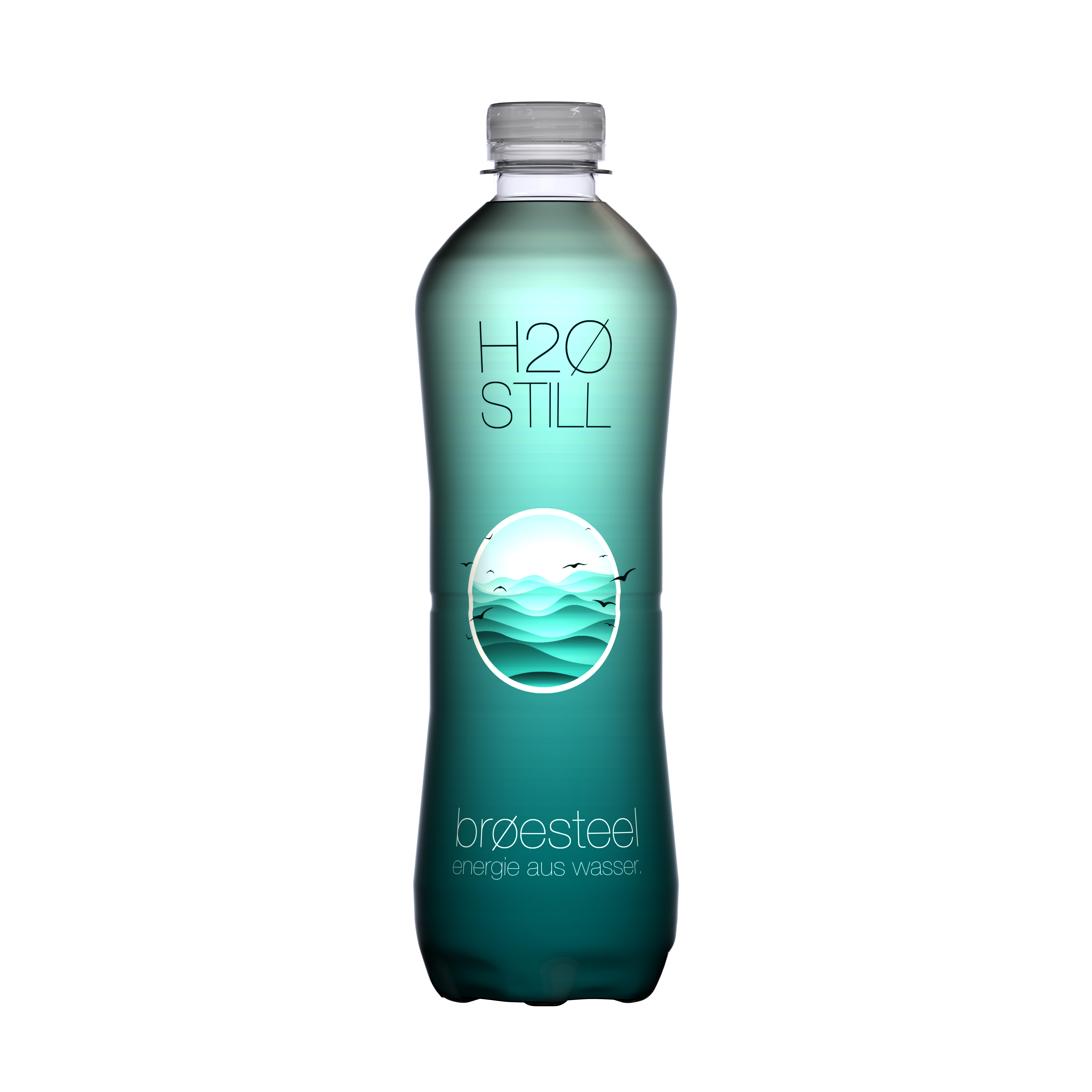 500 ml Mineralwasser still (Flasche Slimline) - Fullbody Sleeve (Export - Pfandfrei)