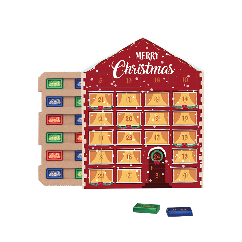 Täfelchen Adventskalender Haus ECO 24 Lindt Schokotäfelchen Täfelchen Adventskalender Haus ECO 24 Lindt Schokotäfelchen