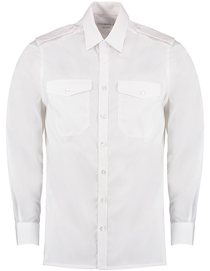 Kustom Kit Men´s Tailored Fit Pilot Shirt Long Sleeve