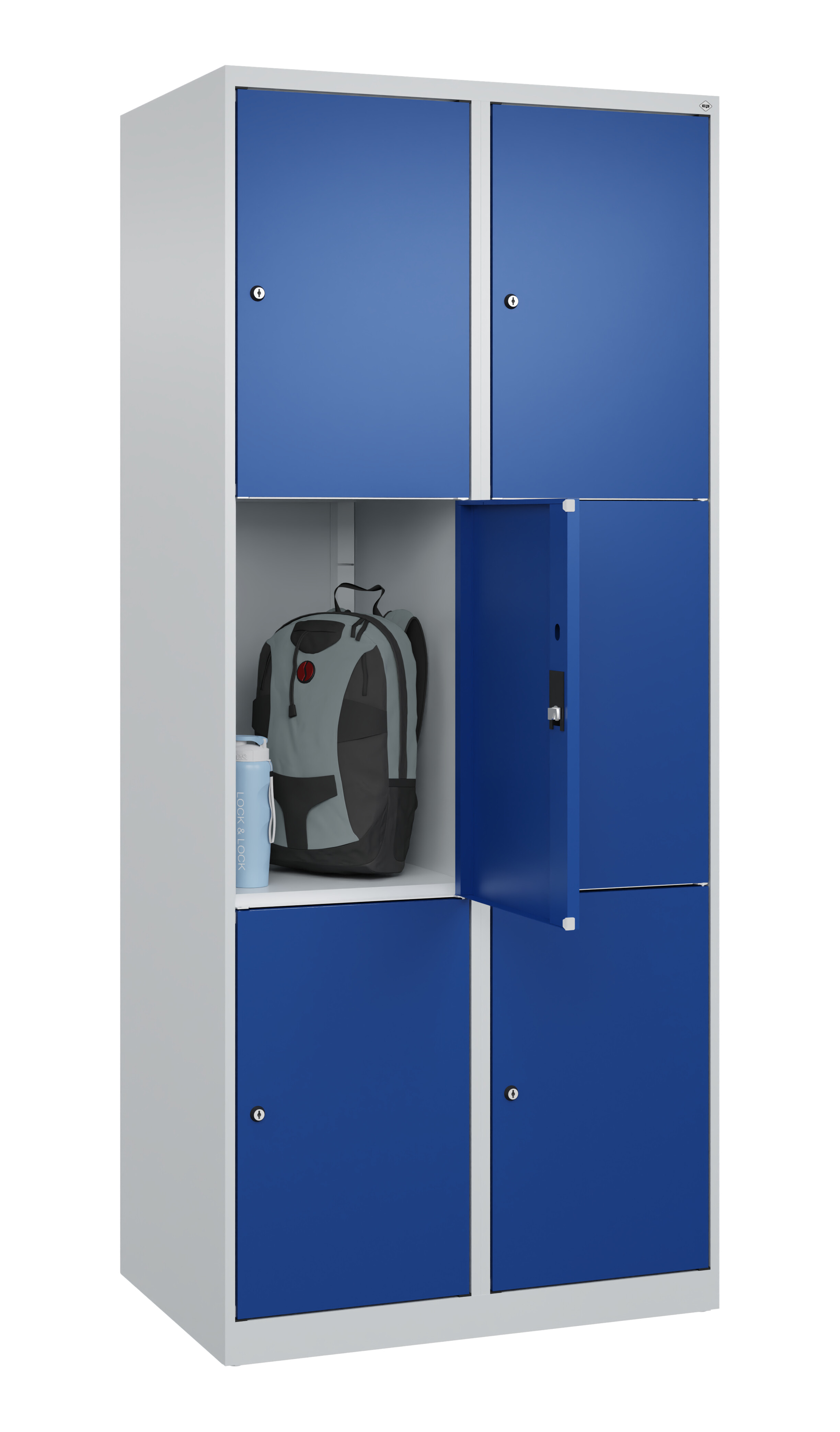 Schließfachschrank Classic Plus, 6 Fächer, 1850x800x500mm Schließfachschrank Classic Plus, 6 Fächer, 1850x800x500mm