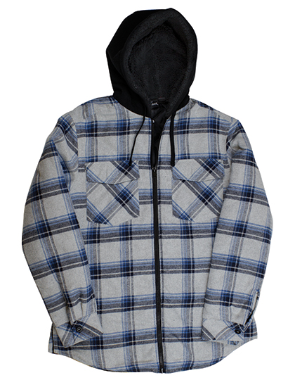 Burnside Men´s Flannel Jacket With Sherpa Hoodie Burnside Men´s Flannel Jacket With Sherpa Hoodie