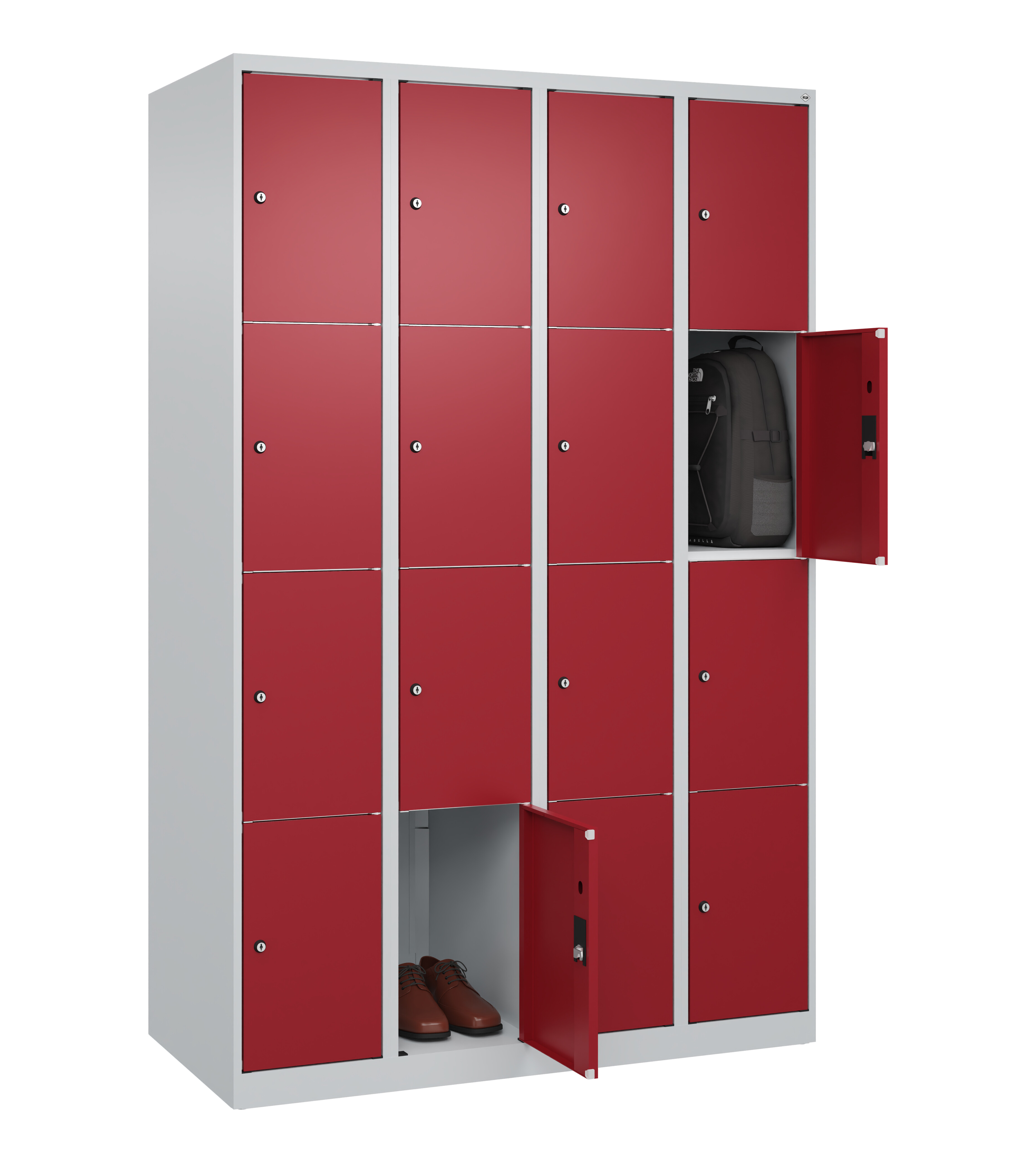 Schließfachschrank Classic Plus, 16 Fächer, 1850x1200x500mm