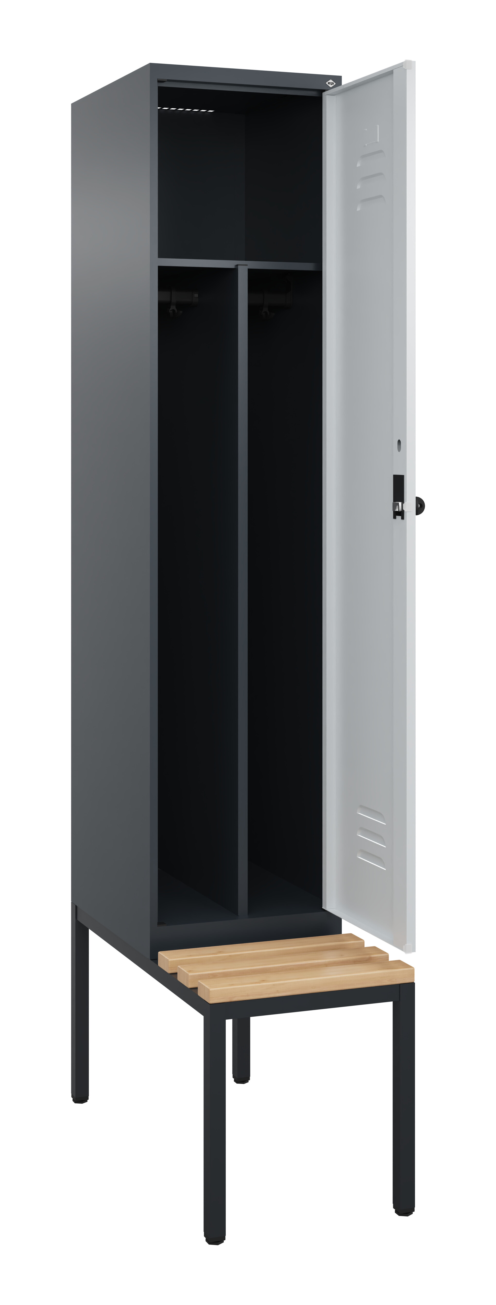 Spind Classic Plus, Bank, 1 Abteil, 2120x400x815mm Spind Classic Plus, Bank, 1 Abteil, 2120x400x815mm