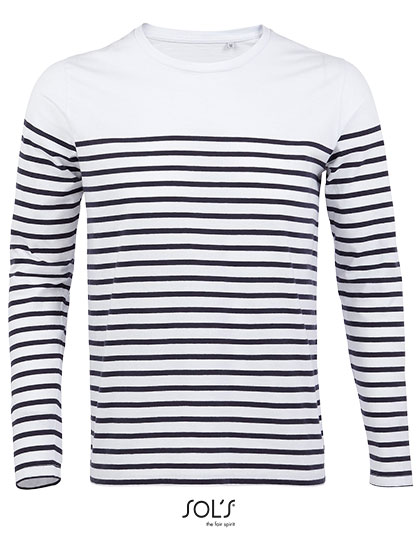 SOL´S Men´s Long Sleeve Striped T-Shirt Matelot