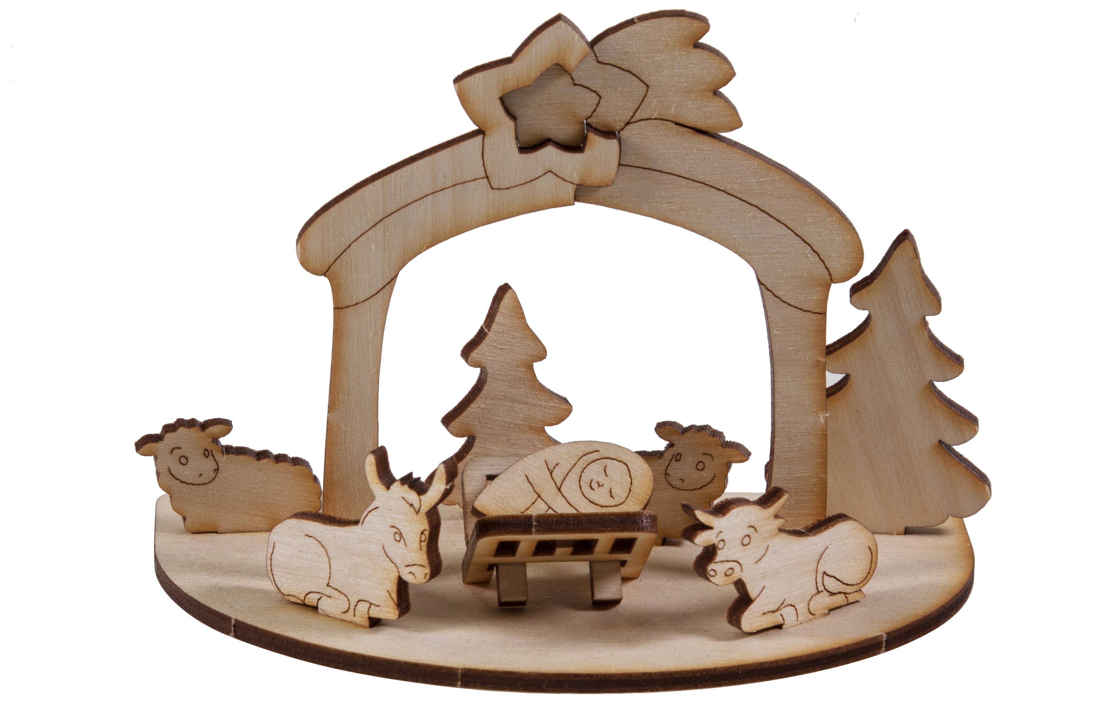 3D Holzpuzzle-Karte Krippe 3D Holzpuzzle-Karte Krippe