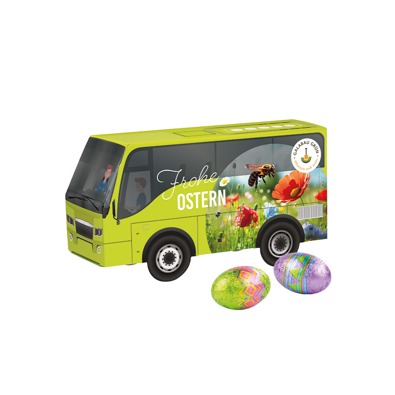 3D-Präsent Bus Klett Ostereier