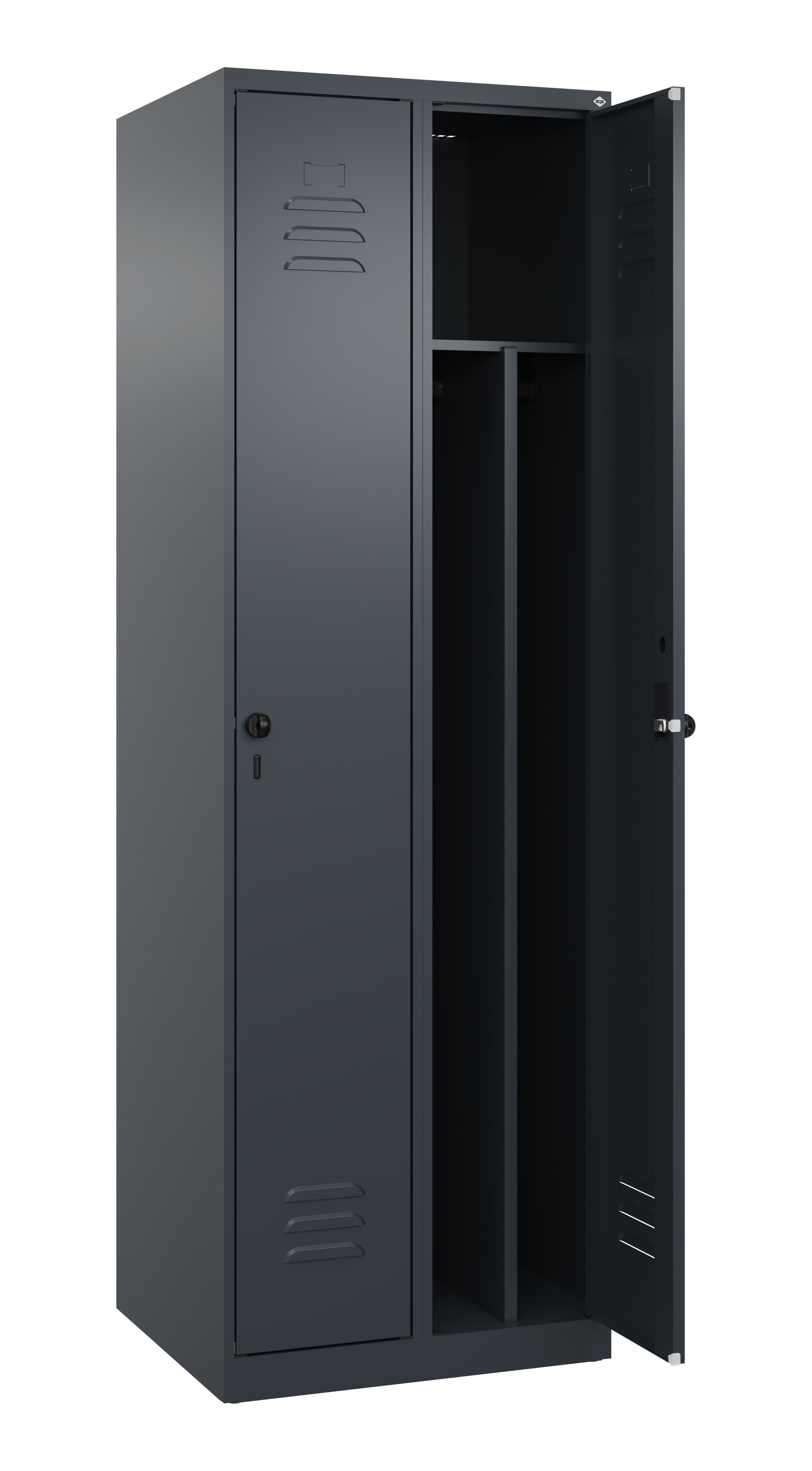 Spind Classic Plus, 2 Abteile, 1850x600x500mm