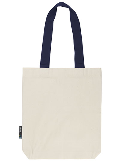 Neutral Twill Bag With Contrast Handles Neutral Twill Bag With Contrast Handles