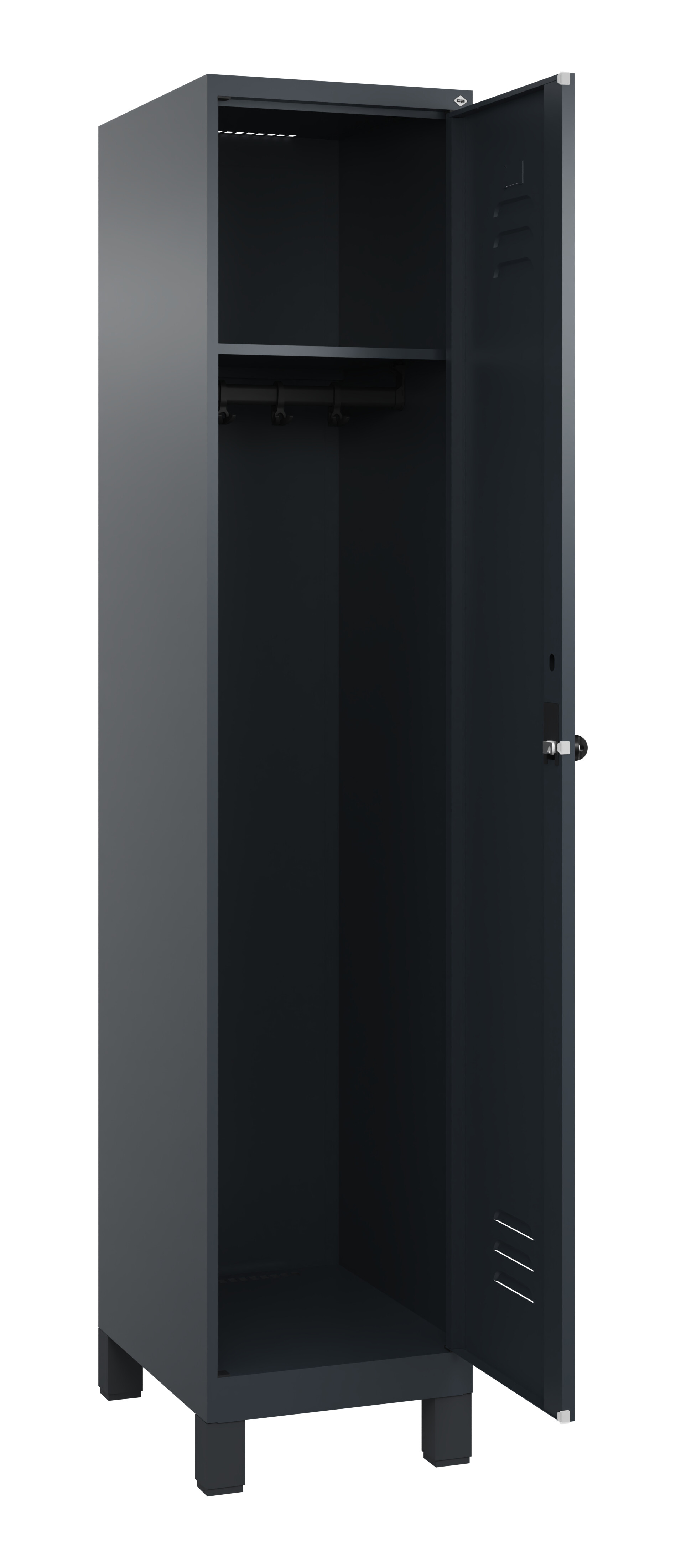 Spind Classic Plus, Füße, 1 Abteil, 1950x400x500mm Spind Classic Plus, Füße, 1 Abteil, 1950x400x500mm