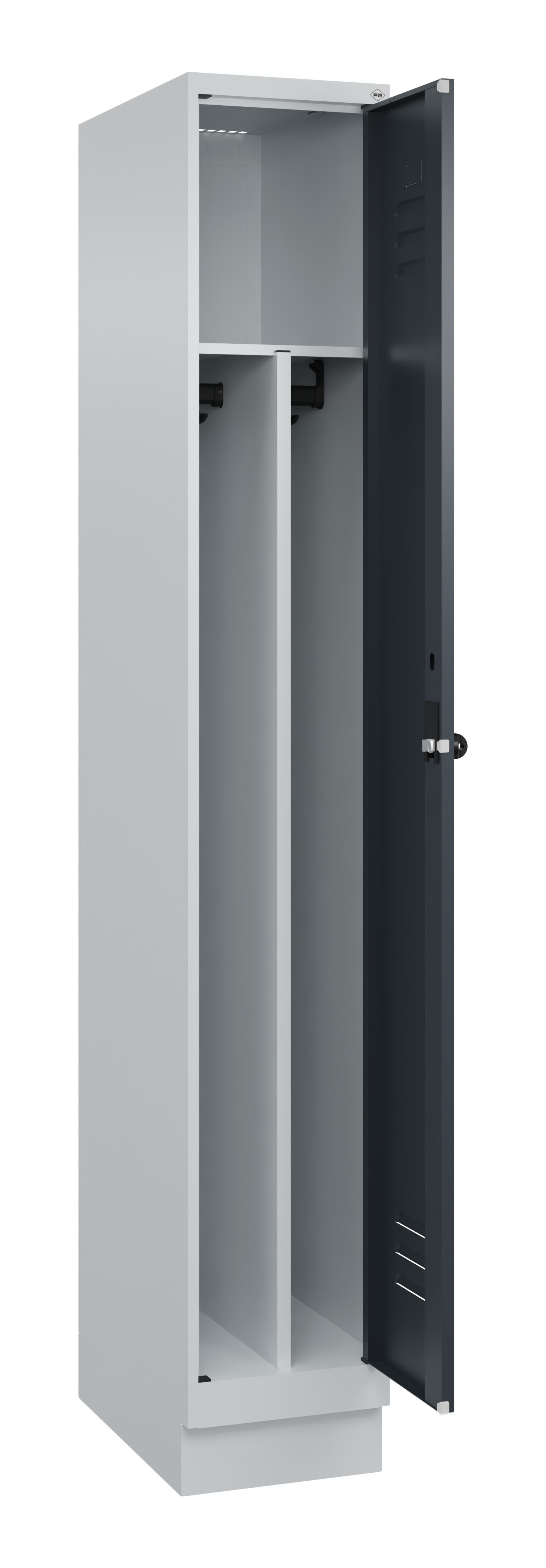 Spind Classic Plus, Sockel, 1 Abteil, 1950x300x500mm Spind Classic Plus, Sockel, 1 Abteil, 1950x300x500mm