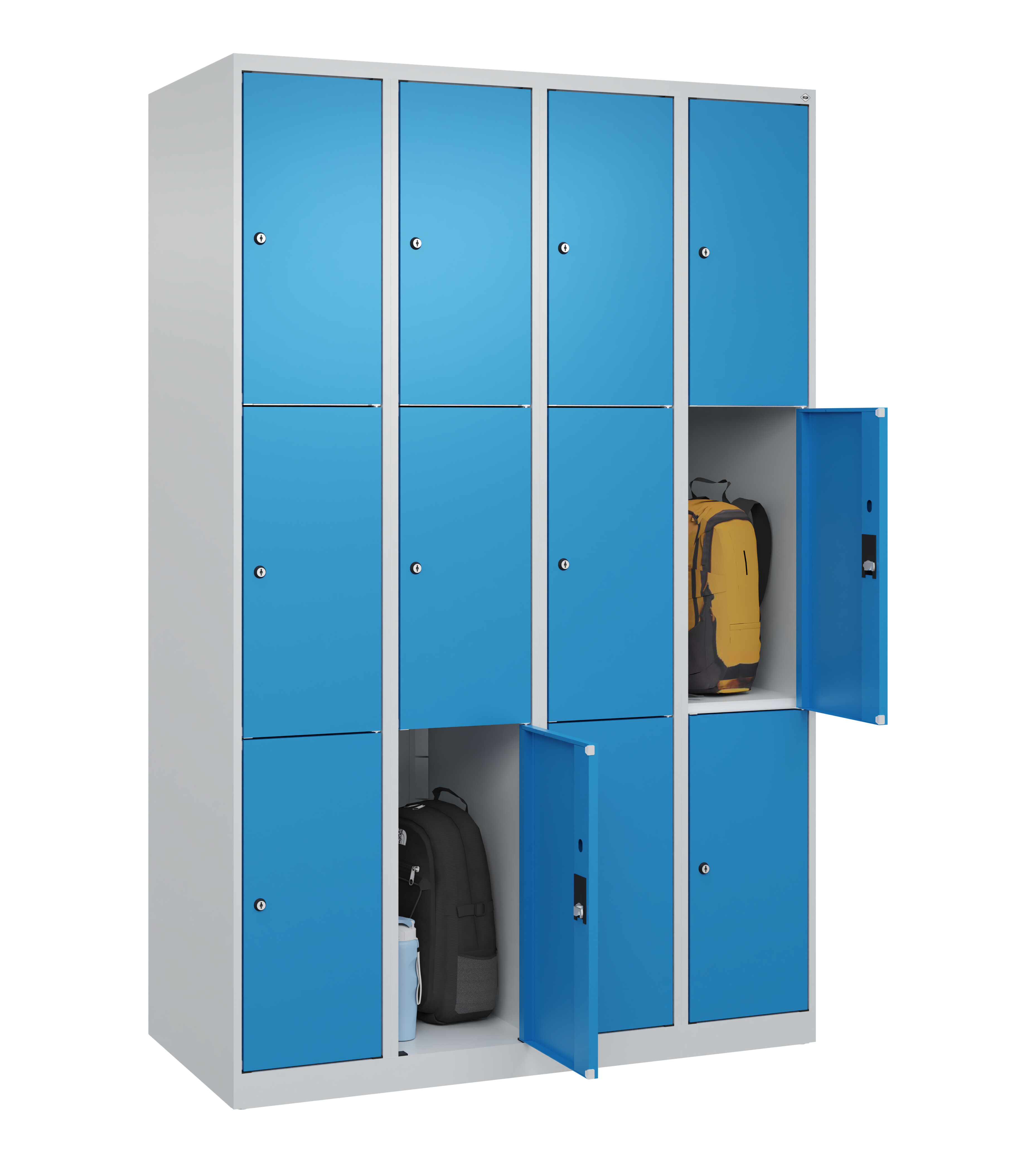 Schließfachschrank Classic Plus, 12 Fächer, 1850x1200x500mm