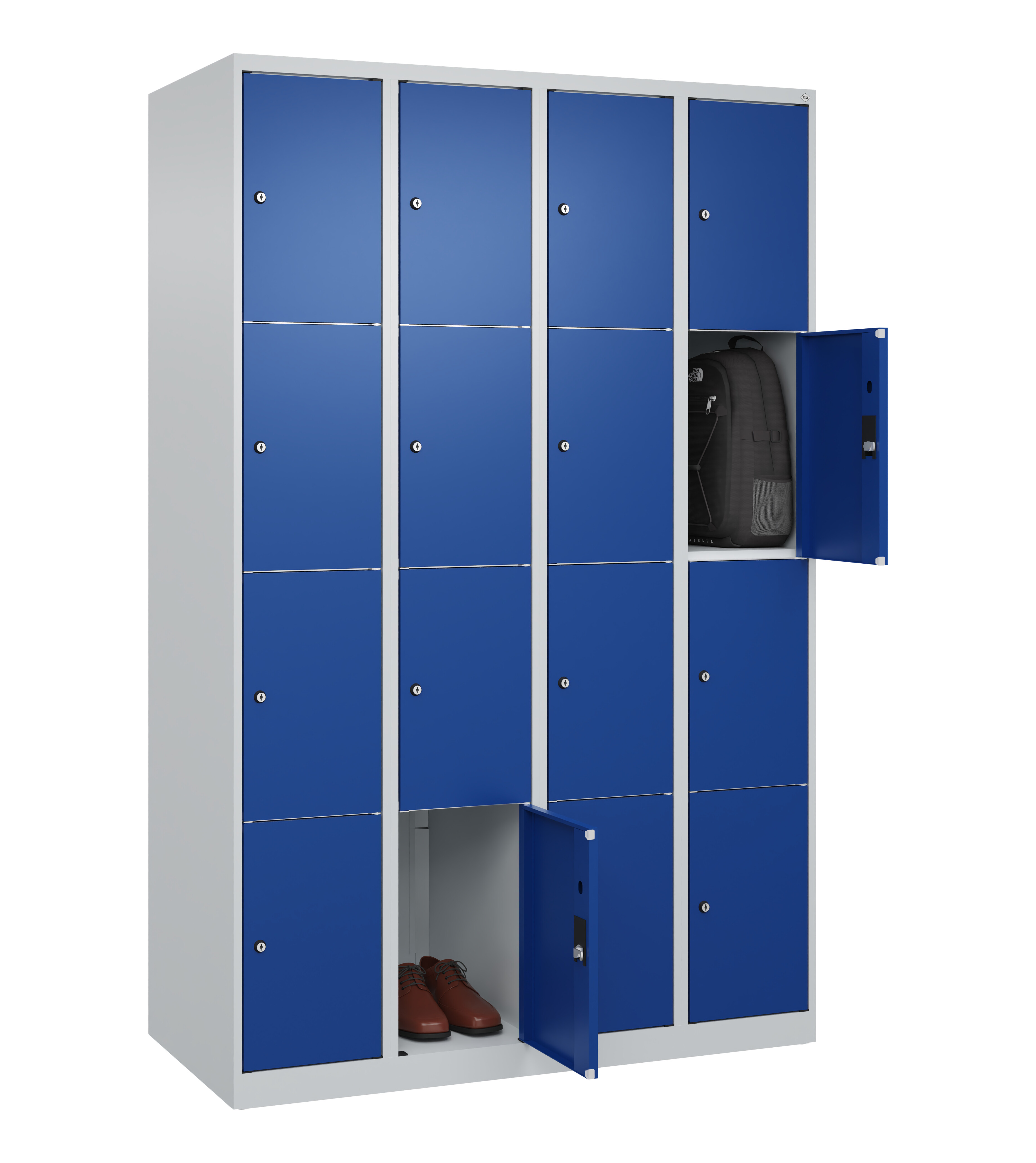 Schließfachschrank Classic Plus, 16 Fächer, 1850x1200x500mm