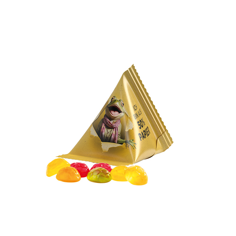 Fruchtgummi Tetraeder Papierfolie weiß Trolli Fruchtgummi Fußbälle Fruchtgummi Tetraeder Papierfolie weiß Trolli Fruchtgummi Fußbälle