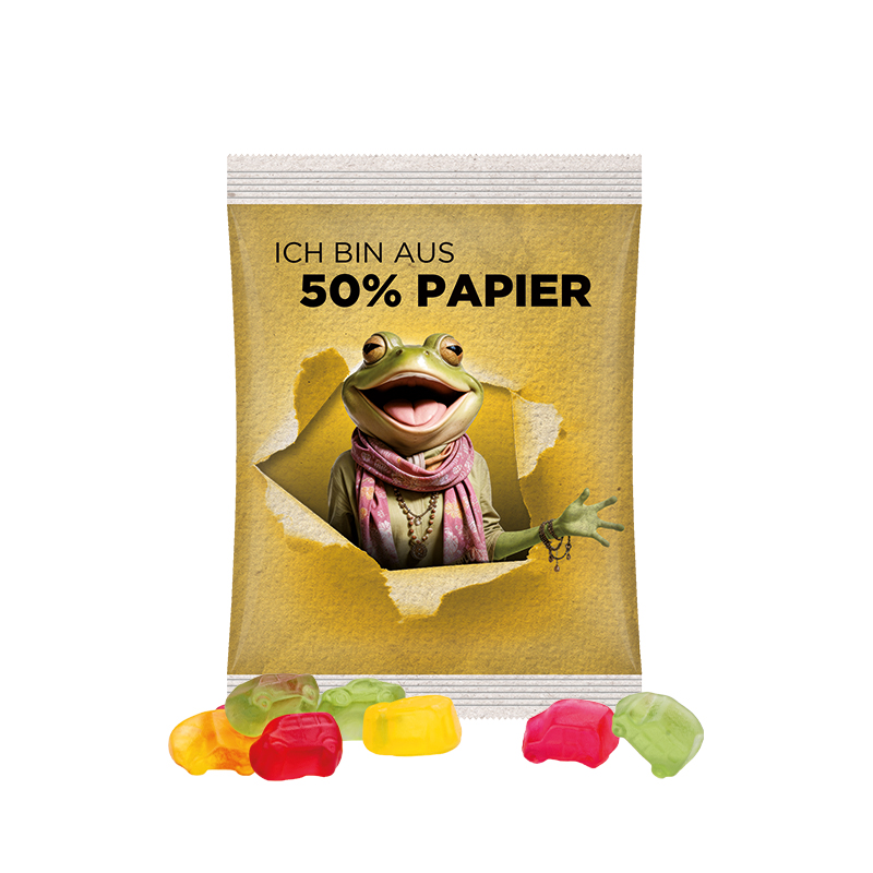 Maxitüte Folie mit ca. 50% Papieranteil weiß Trolli Fruchtgummi Auto-Mischung Maxitüte Folie mit ca. 50% Papieranteil weiß Trolli Fruchtgummi Auto-Mischung
