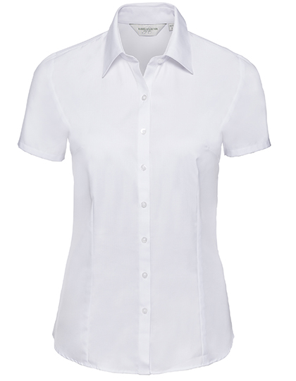 Russell Collection Ladies´ Short Sleeve Herringbone Shirt Russell Collection Ladies´ Short Sleeve Herringbone Shirt