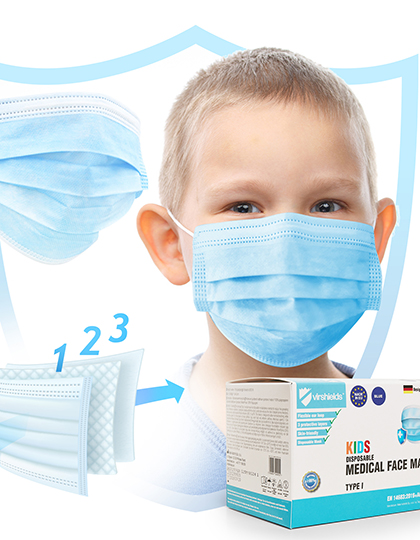 Virshields® Medical Face Mask Typ I - Kids (Pack of 50)