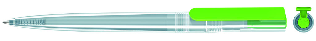 RECYCLED PET PEN switch transparent KG Drehkugelschreiber